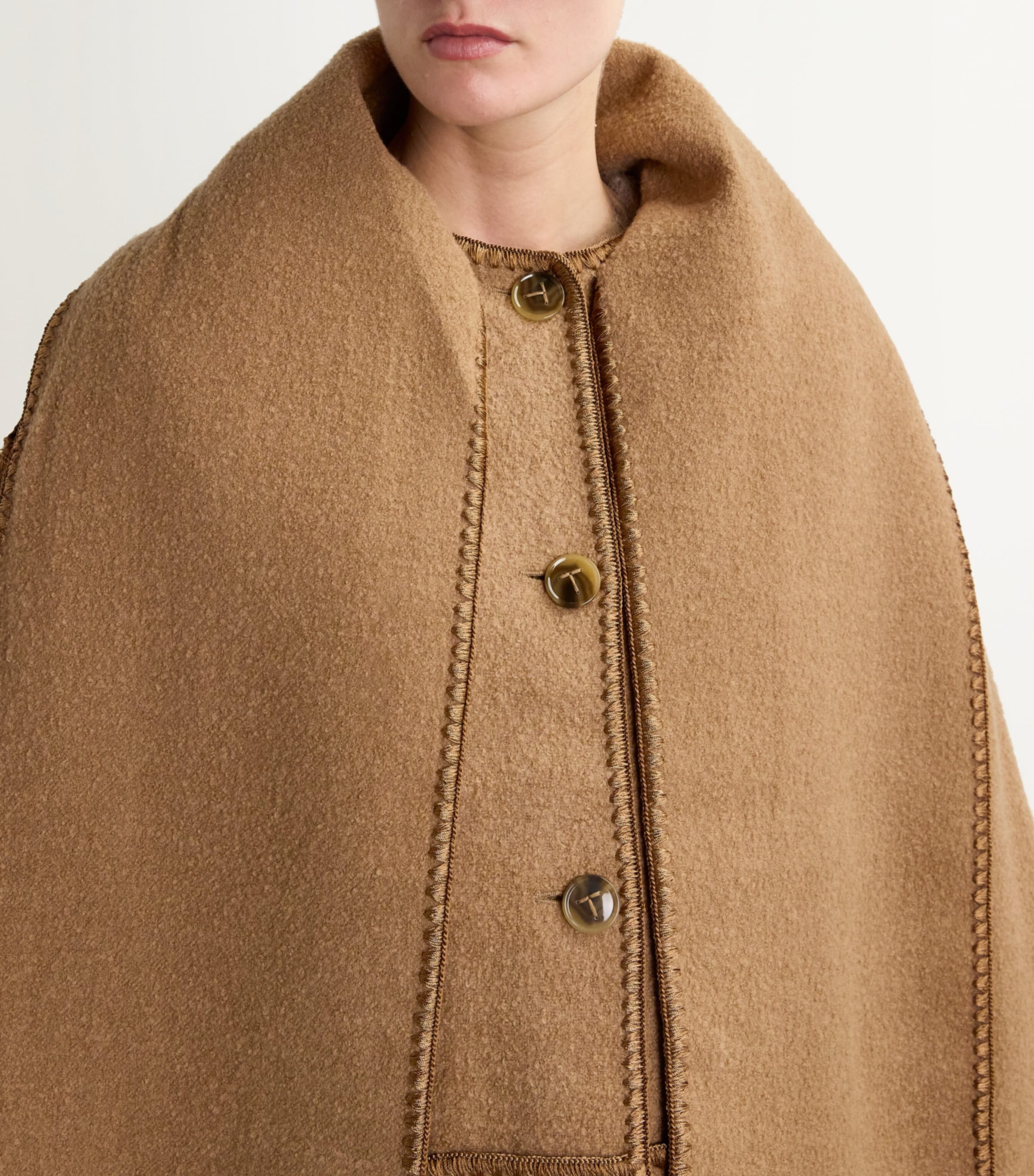 Wool-Blend Scarf Coat CAMEL 033 Image 6