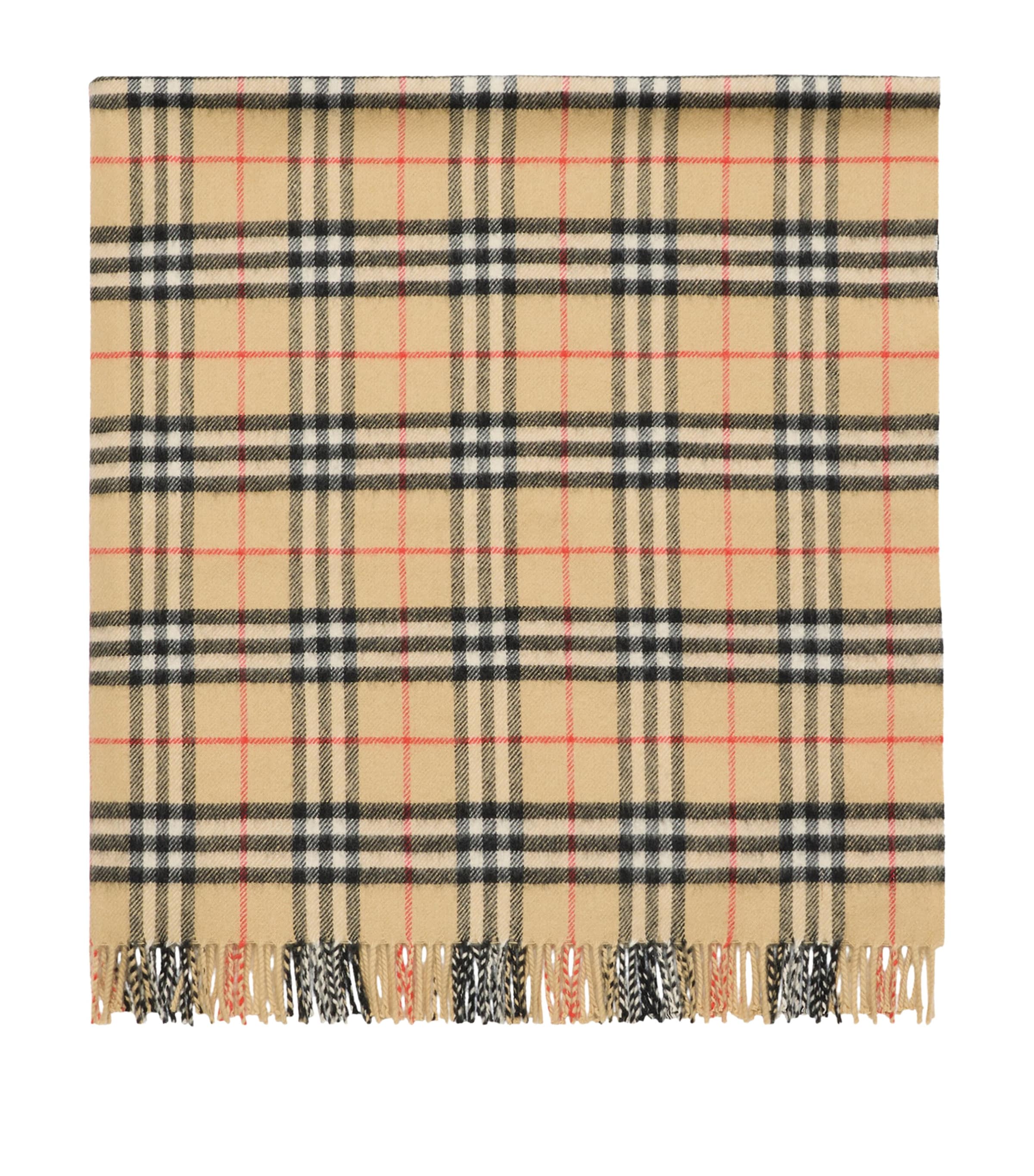Wool Check Baby Blanket (90cm x 90cm) SAND IP CHECK Image 1