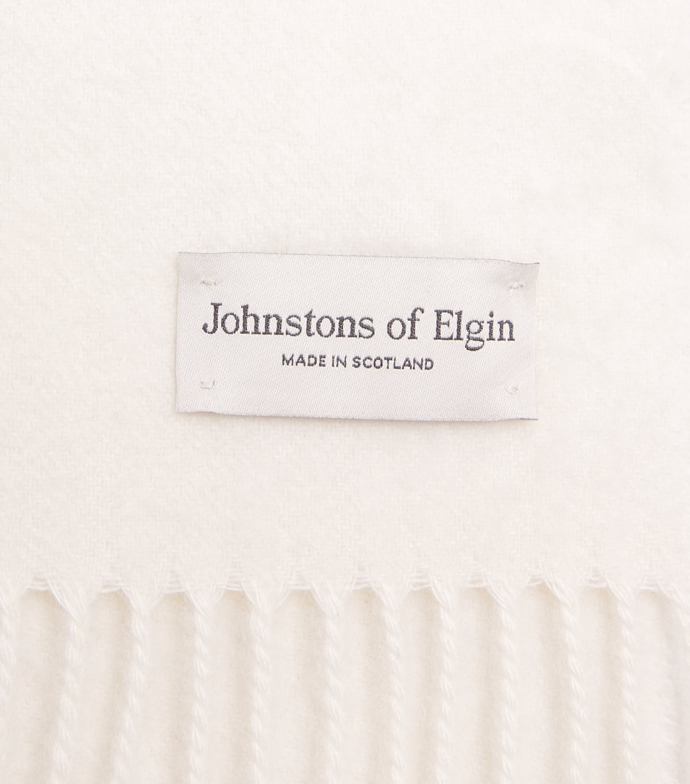 Johnstons Of Elgin Natural Cashmere Scarf White Image 4