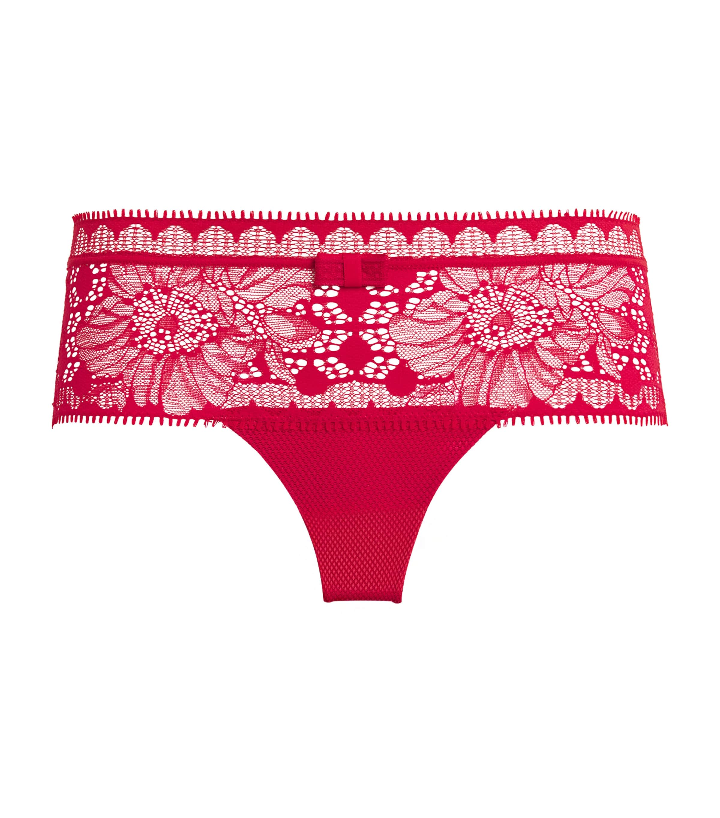 Shop Chantelle Day To Night Shorty Briefs In Red