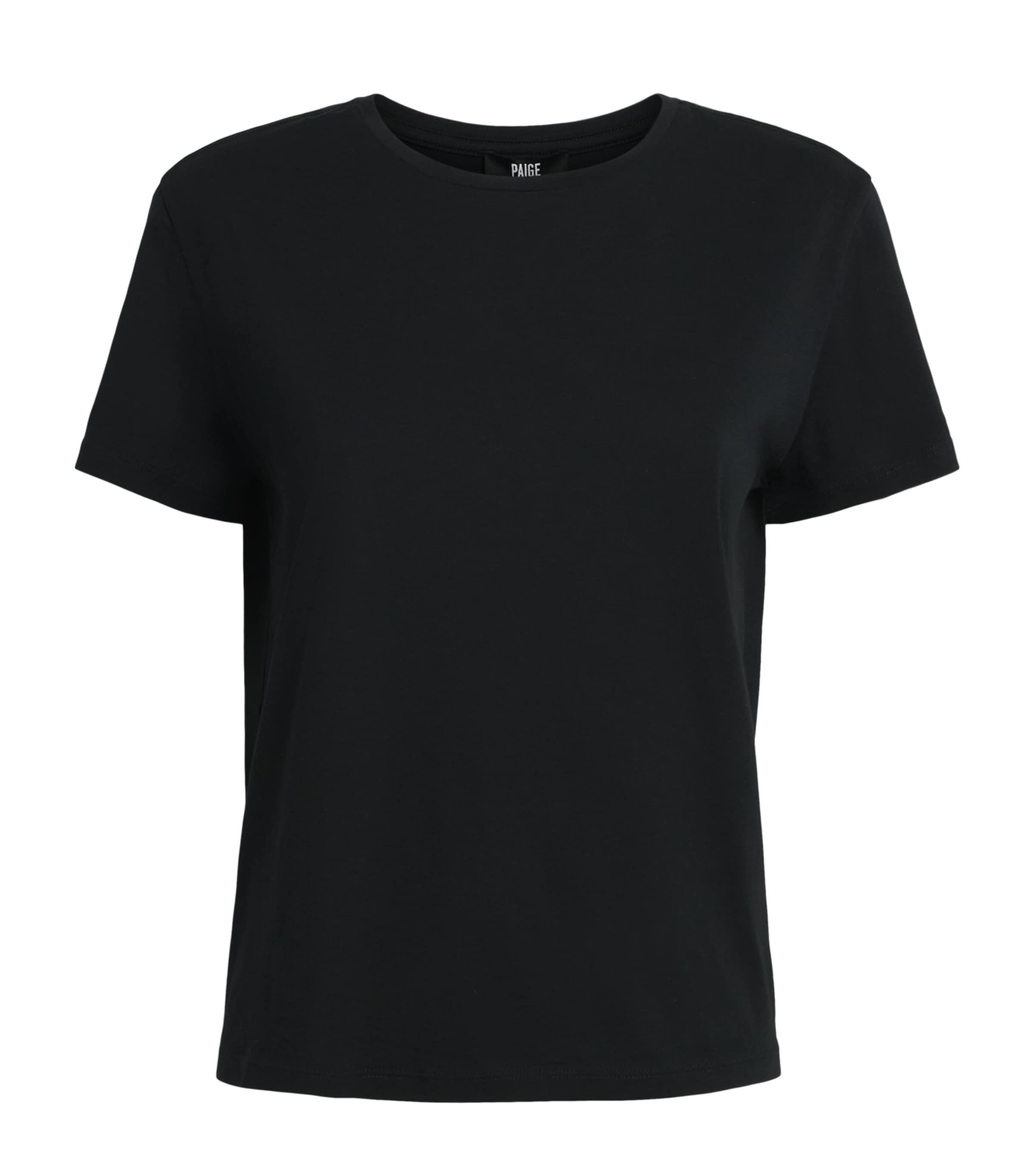 PAIGE Womens Cotton Haven T-Shirt Black Image 1