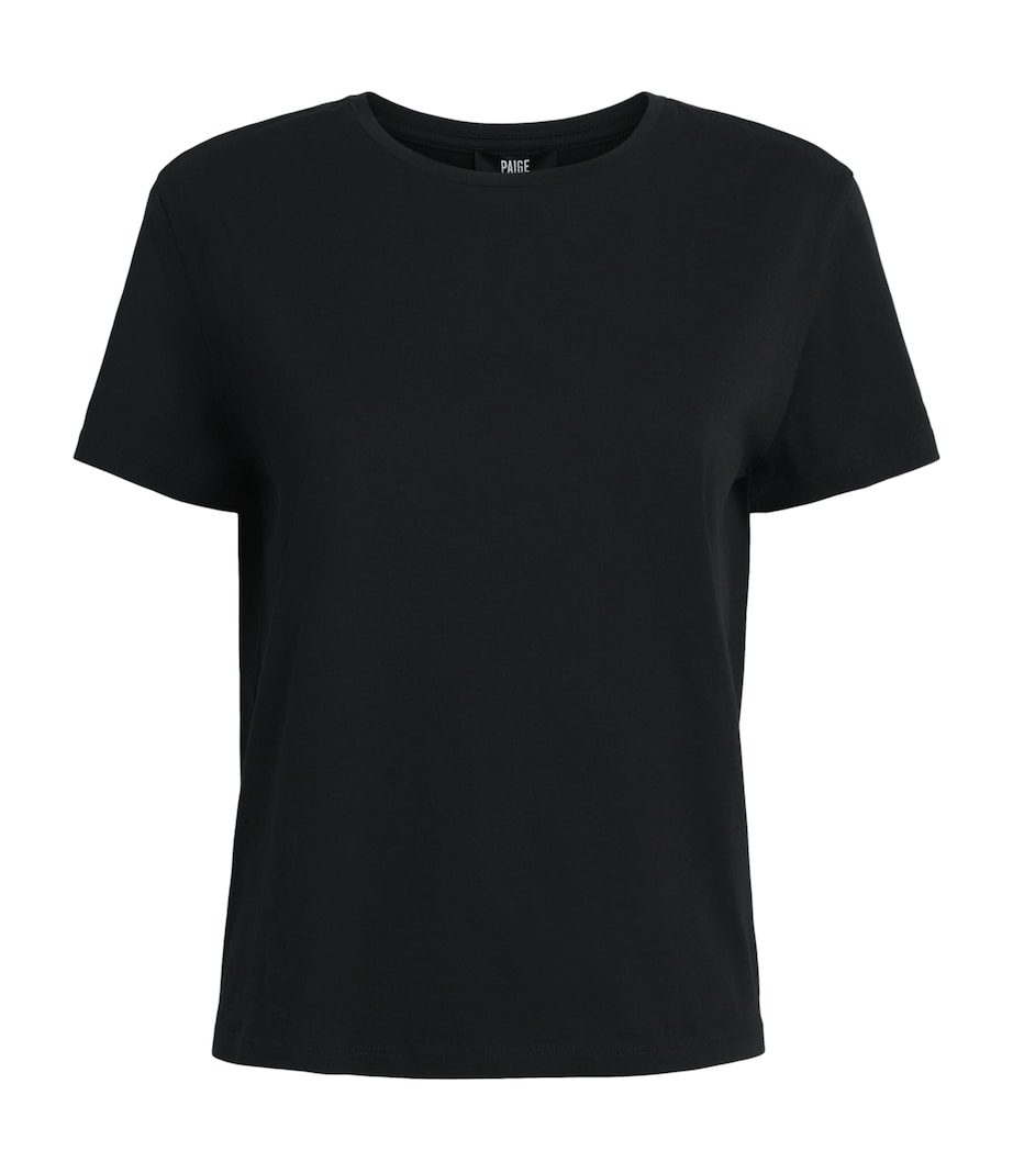 PAIGE Womens Cotton Haven T-Shirt Black Image 1
