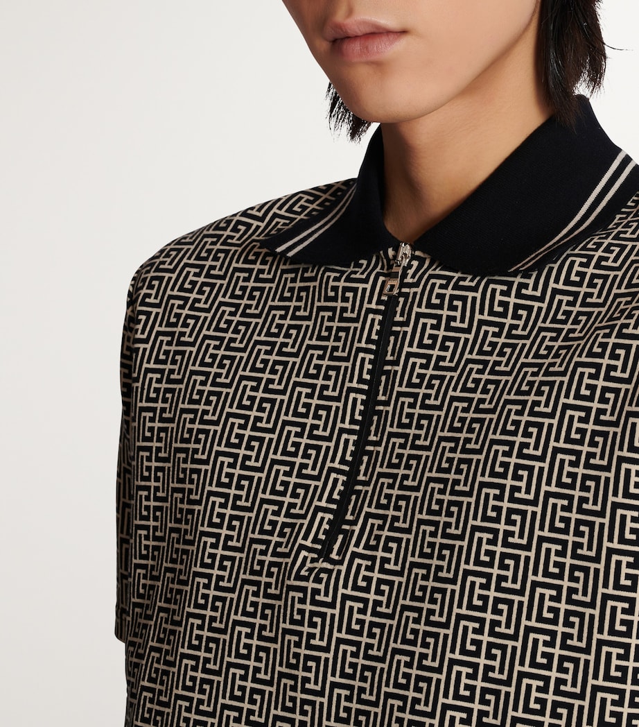 Virgin Wool PB Labyrinth Polo Shirt GFE IVOIRE/NOIR Image 6
