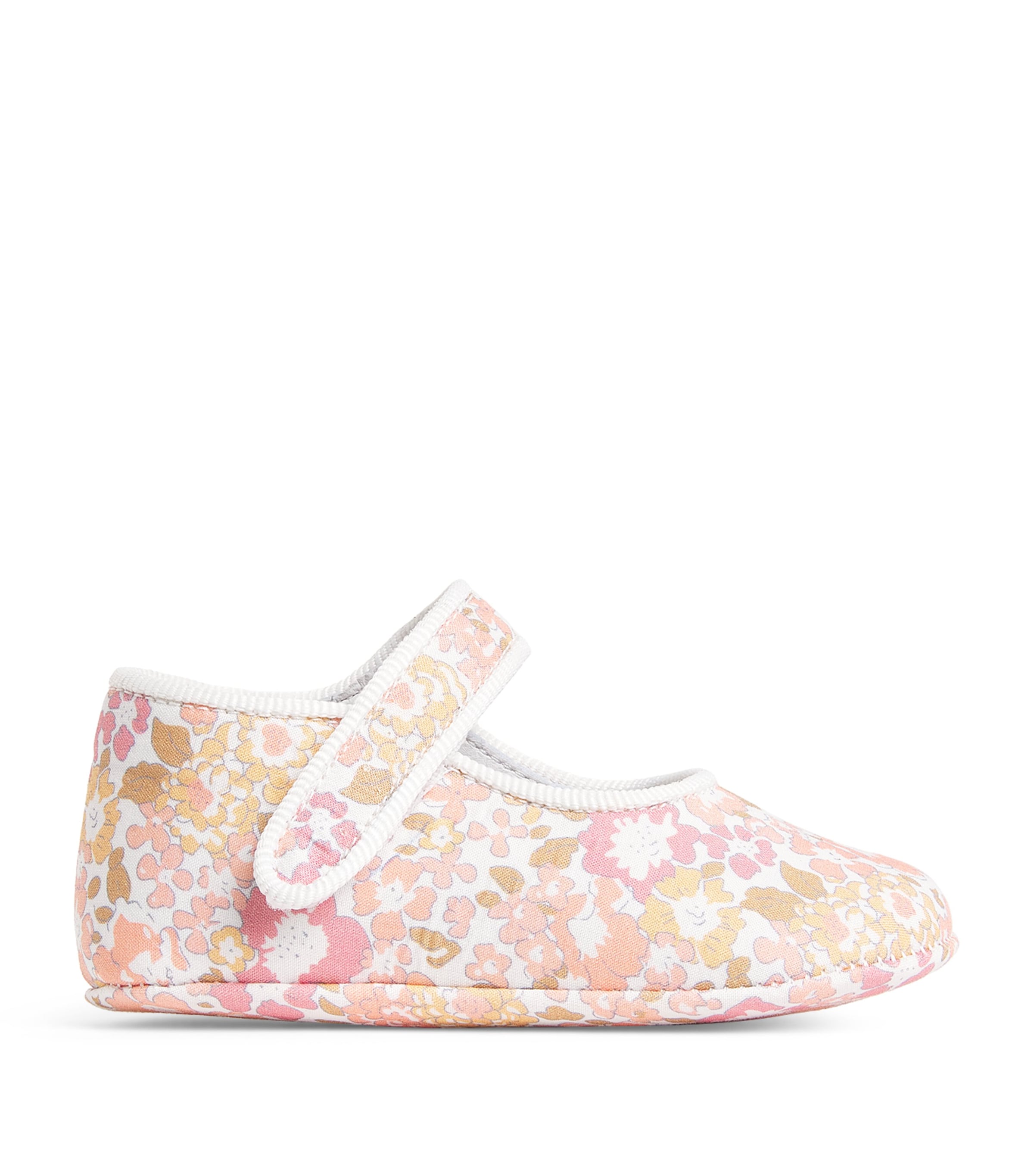 Pepa London Kids' Floral Print Mary Jane Pram Shoes In Animal Print