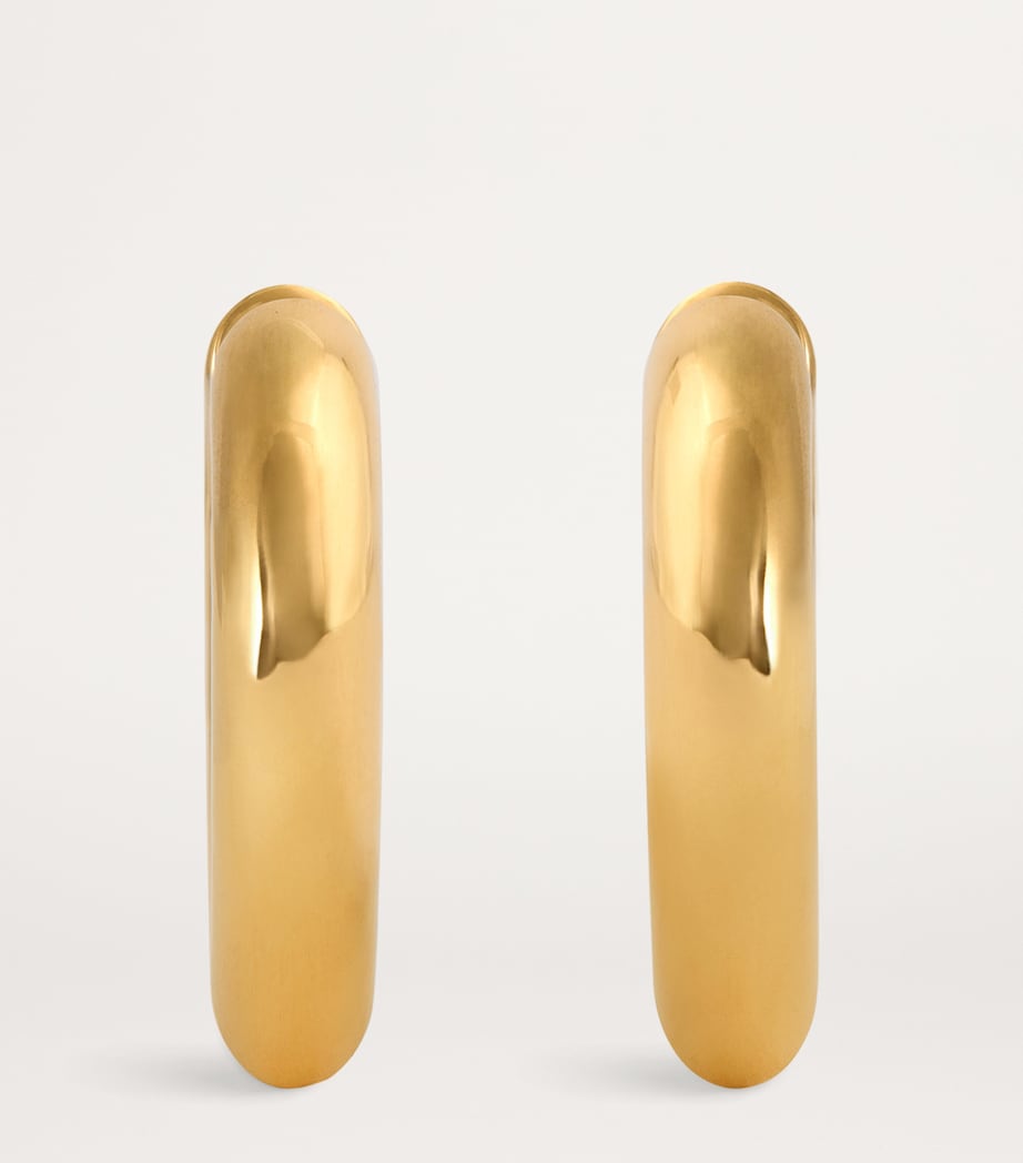 Big Yellow Gold Drop Link Earrings YELLOW GOLD Image 3