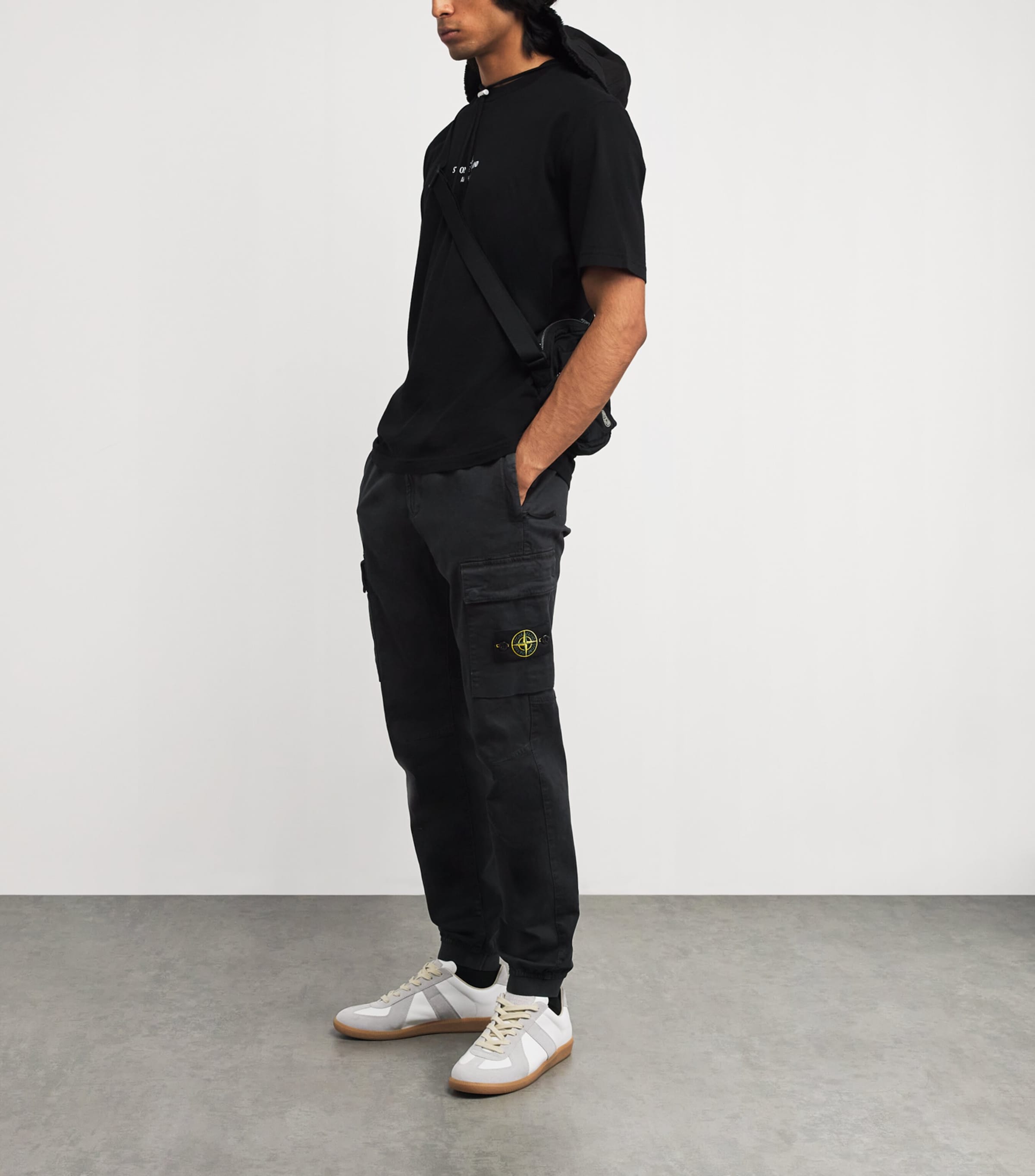 Stretch-Cotton Cargo Trousers V0129 Image 2