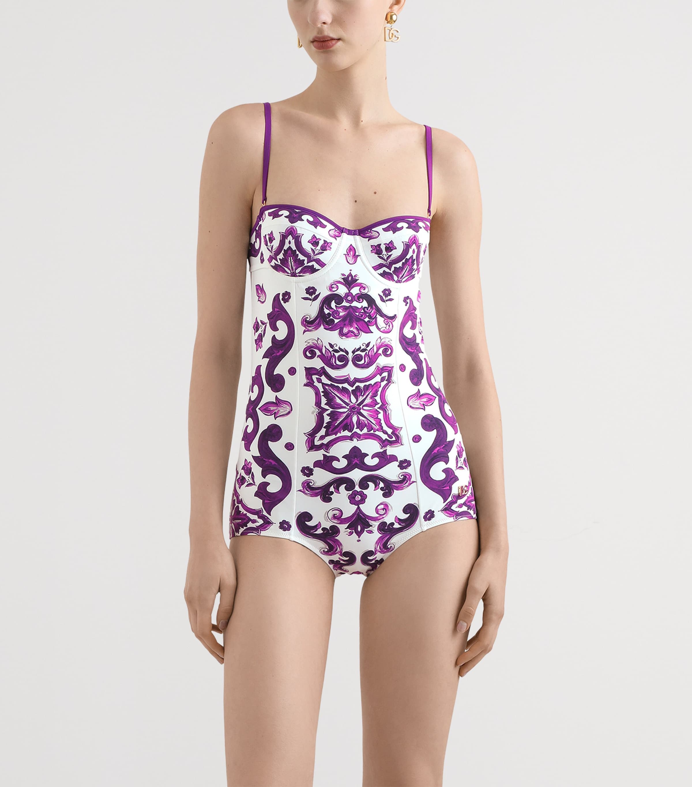 Printed Swimsuit IP3TN-MAIOLICA VIOLA Image 2