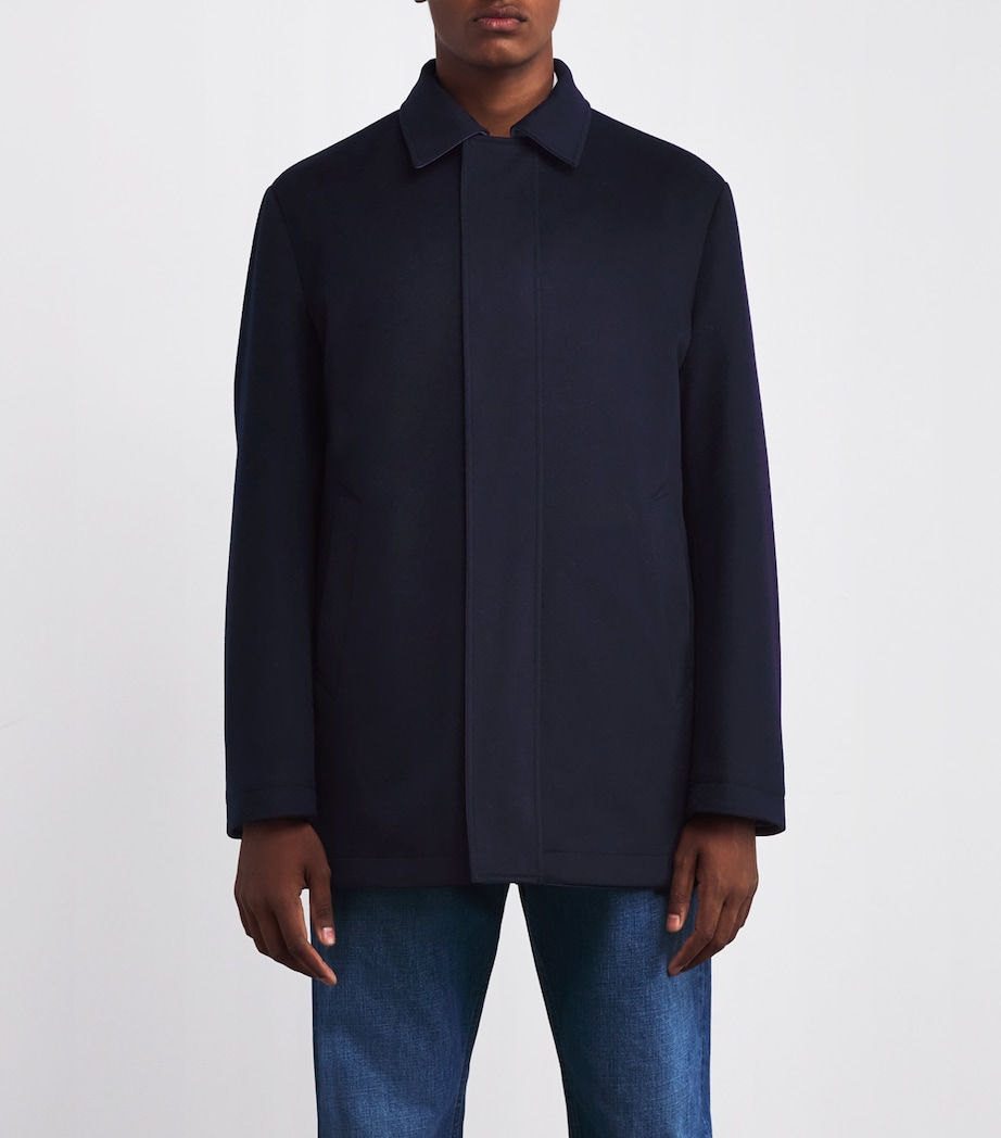 Cashmere Car Coat 50 BLUE/ CADET BLUE Image 3