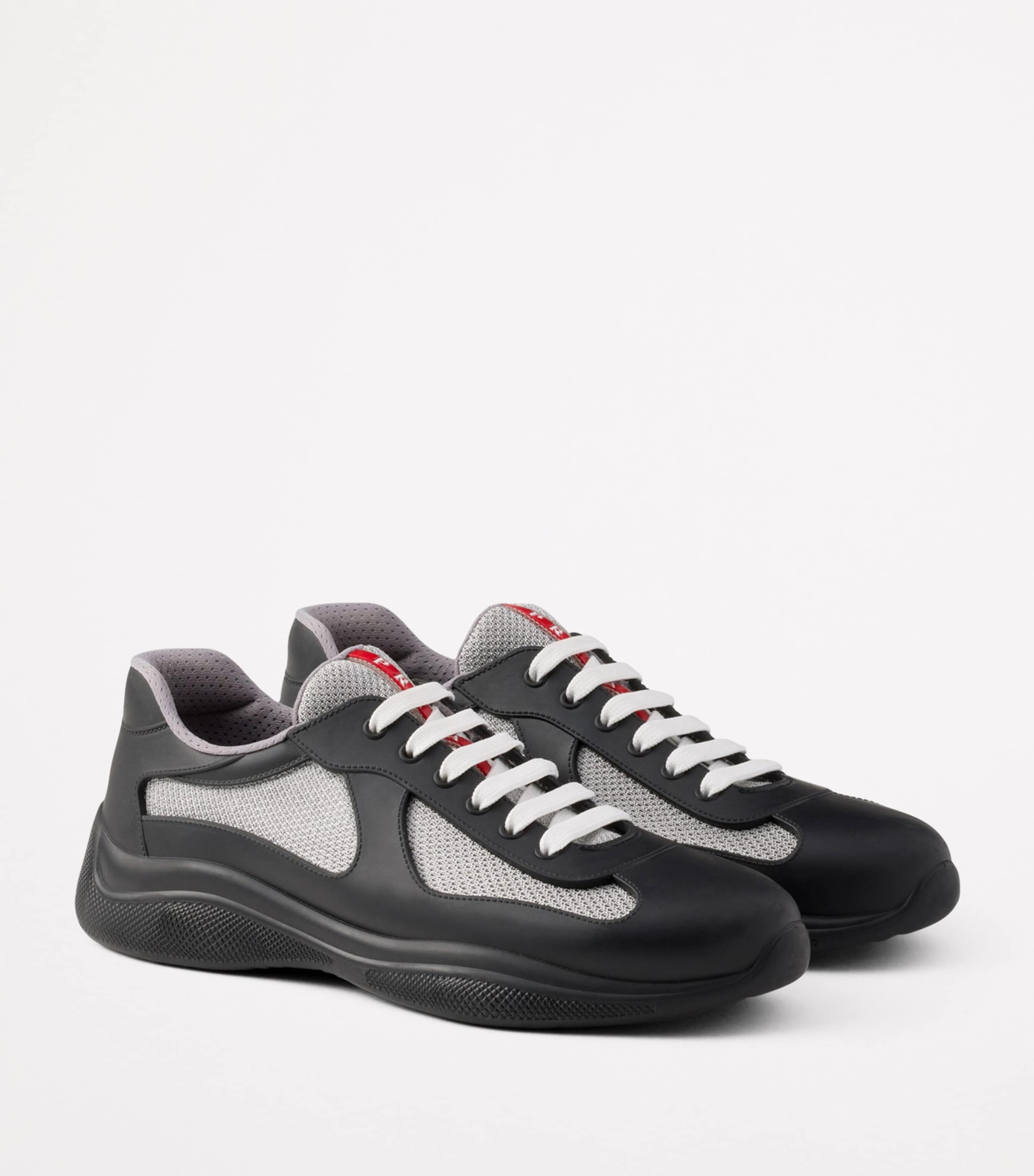 Prada Black Rubber America's Cup Sneakers | Harrods UK