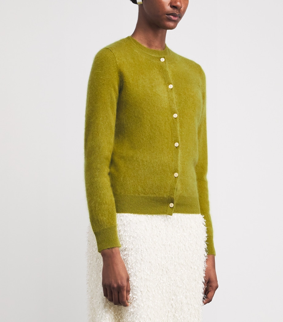 Brushed Cashmere Cardigan 2KF-DARK PEAR Image 3