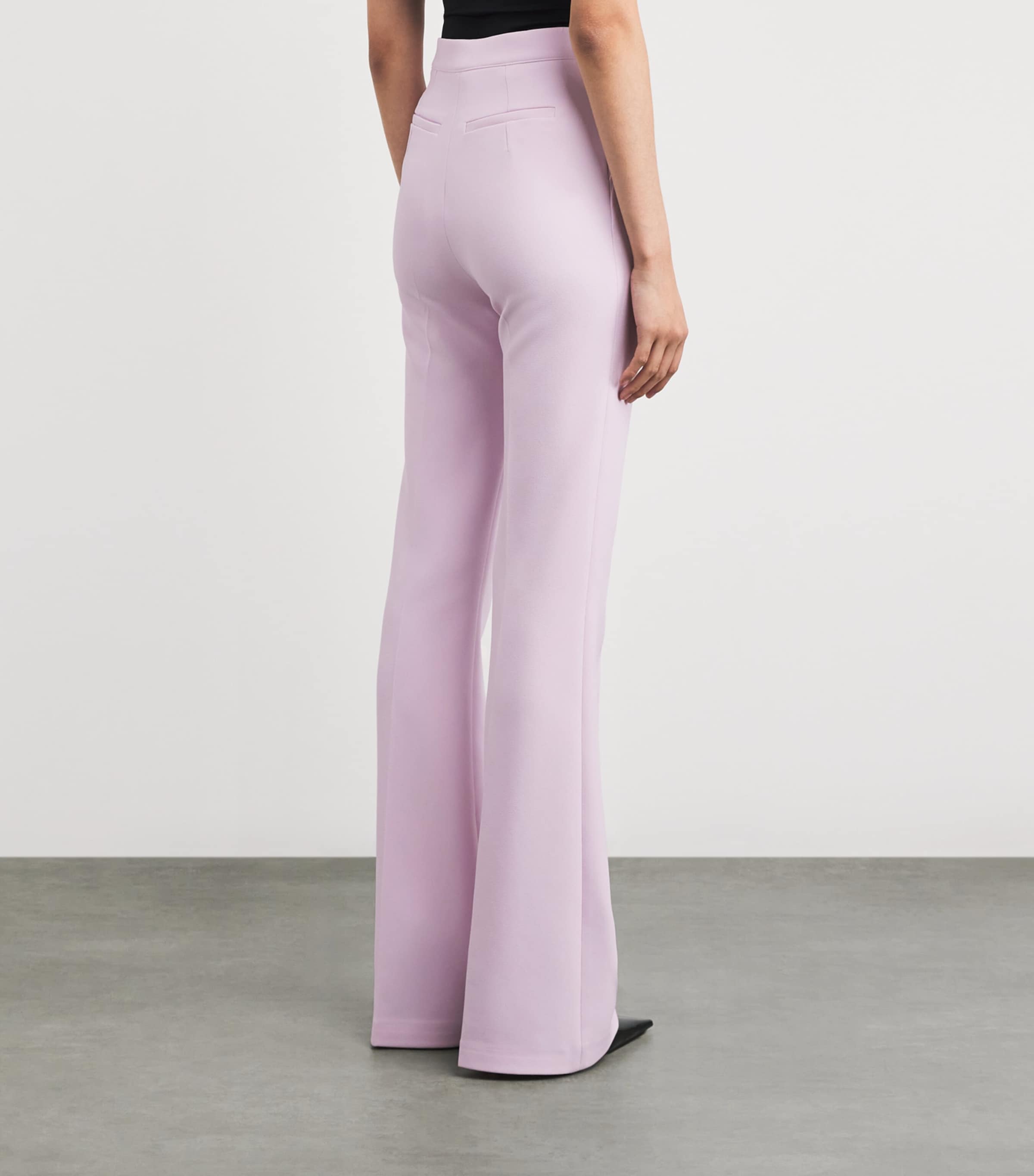 Crepe Alexa Flared Trousers LILAC SNOW Image 4