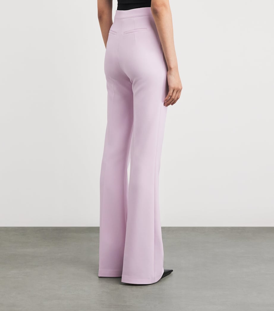 Crepe Alexa Flared Trousers LILAC SNOW Image 4