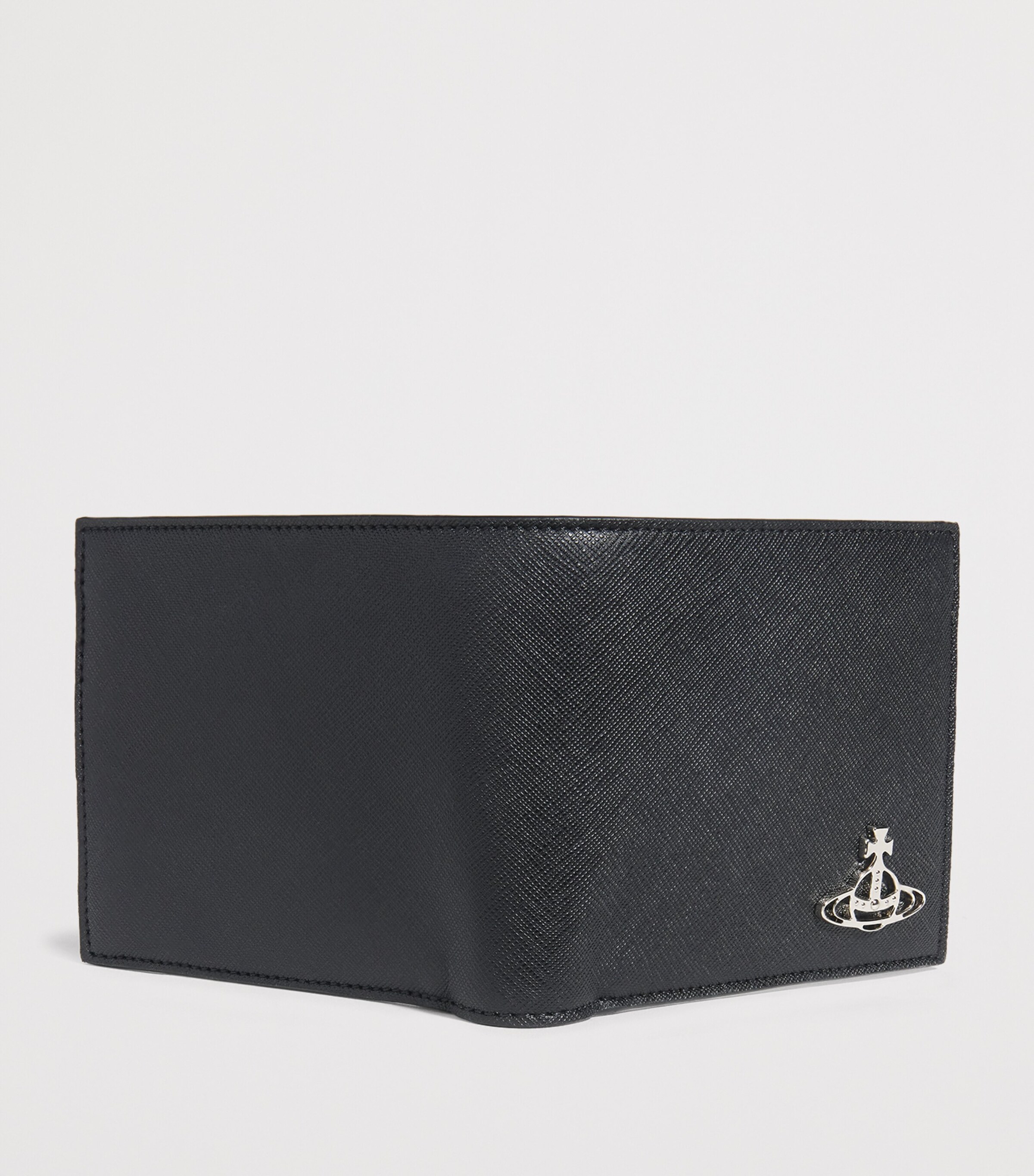 Vivienne Westwood Black Saffiano Leather Bifold Wallet | Harrods DK