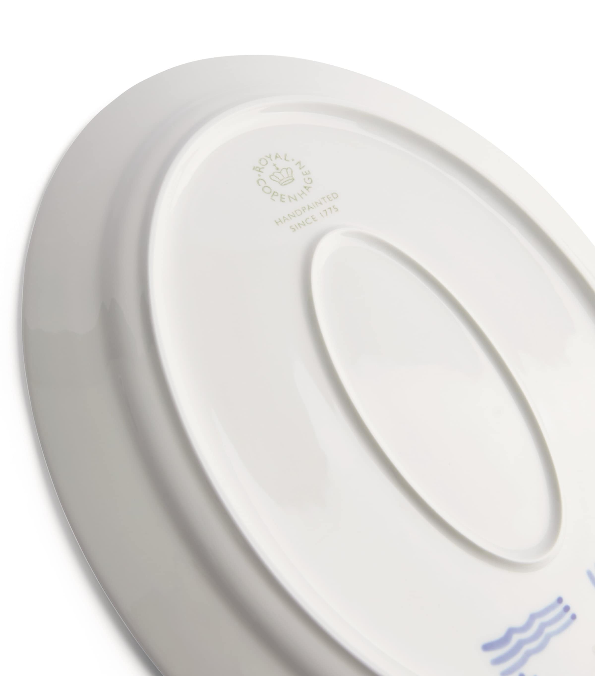 Blue Fluted Mega Oval Dish (34cm) BLUE Image 2