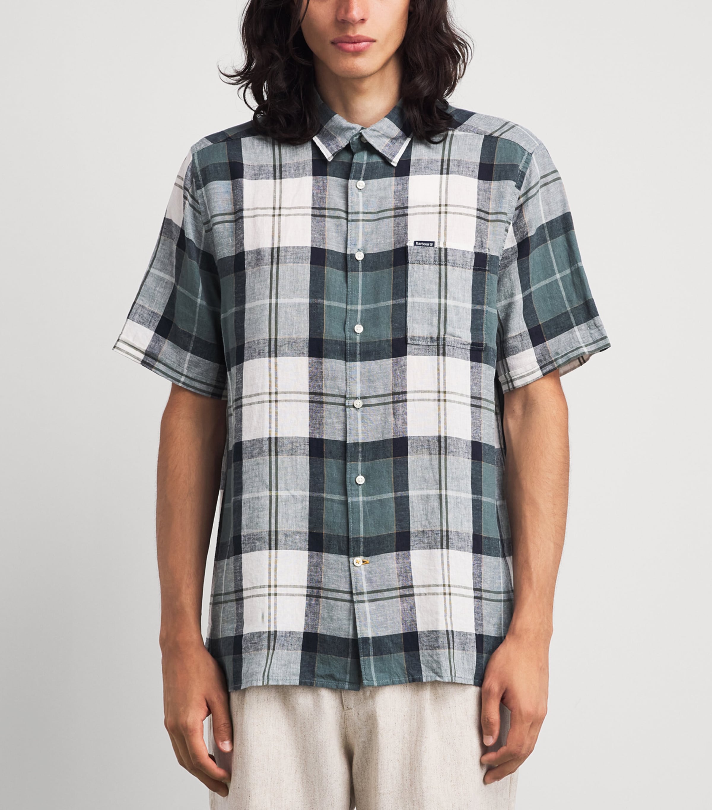 Barbour Mens Check Print Croft Shirt Meadow Brook Tartan Image 4