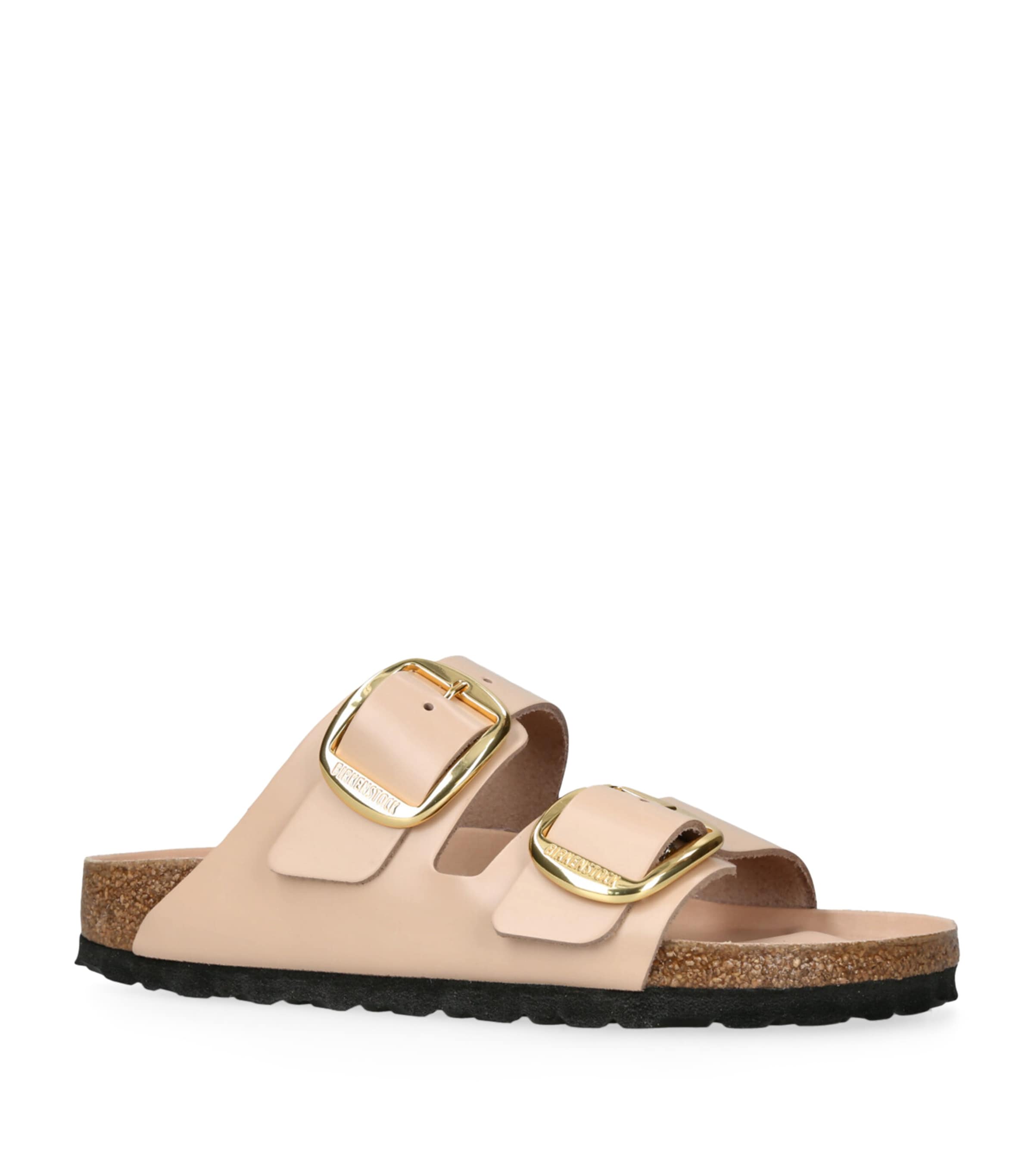 Birkenstock Leather Arizona Big Buckle Sandals Pale Pink Image 3