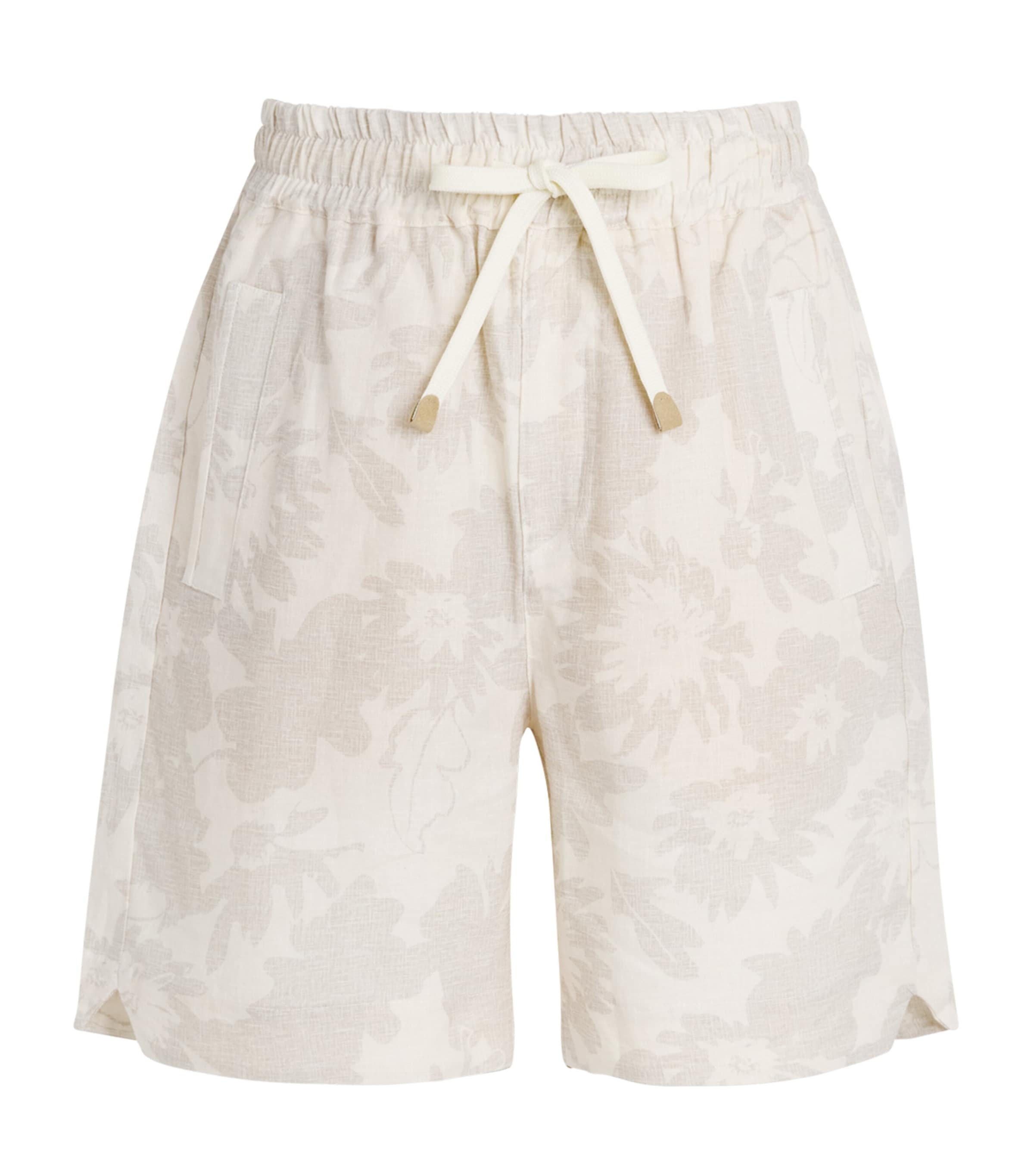 Eleventy Mens Linen Printed Bermuda Shorts Sabbia E Sabbia Image 1