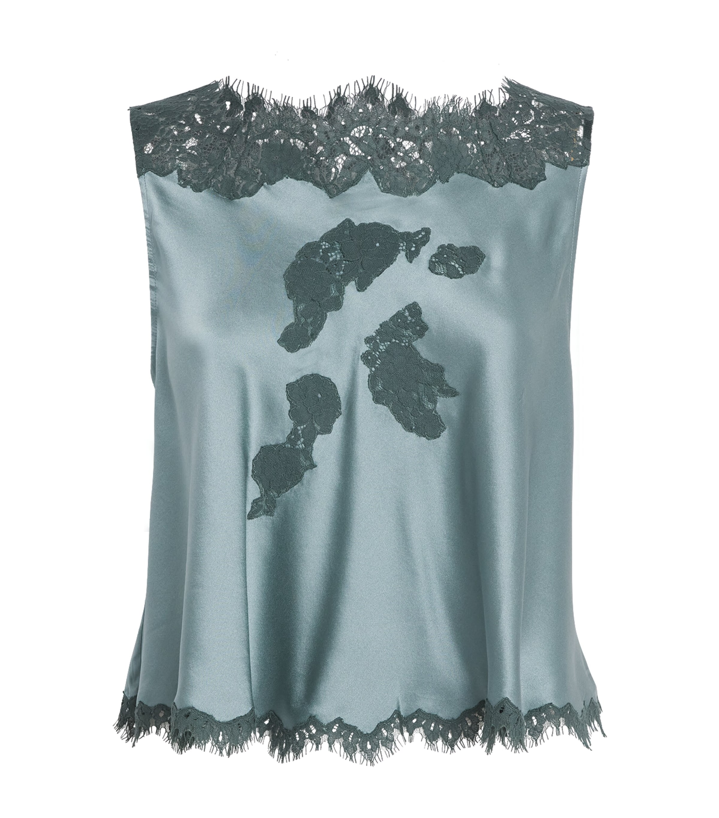 DÔEN Womens Silk Valerina Top Dulac Green Image 1