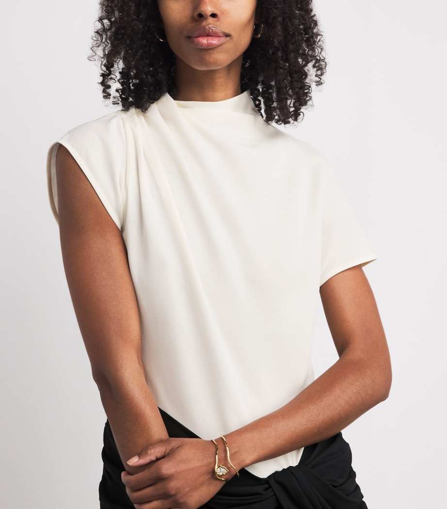 Asymmetric Davina Midi Dress BLKM BLACK MULTI Image 4