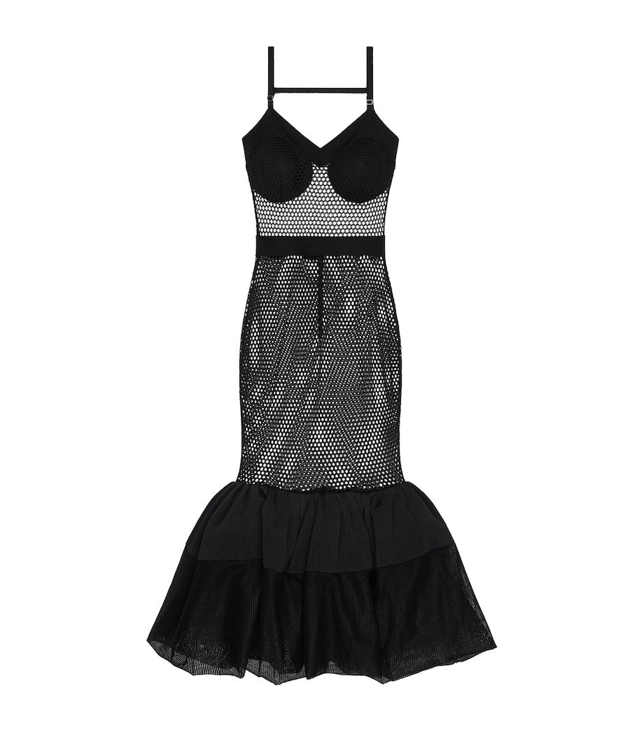 Knit Midi Dress BLACK Image 1