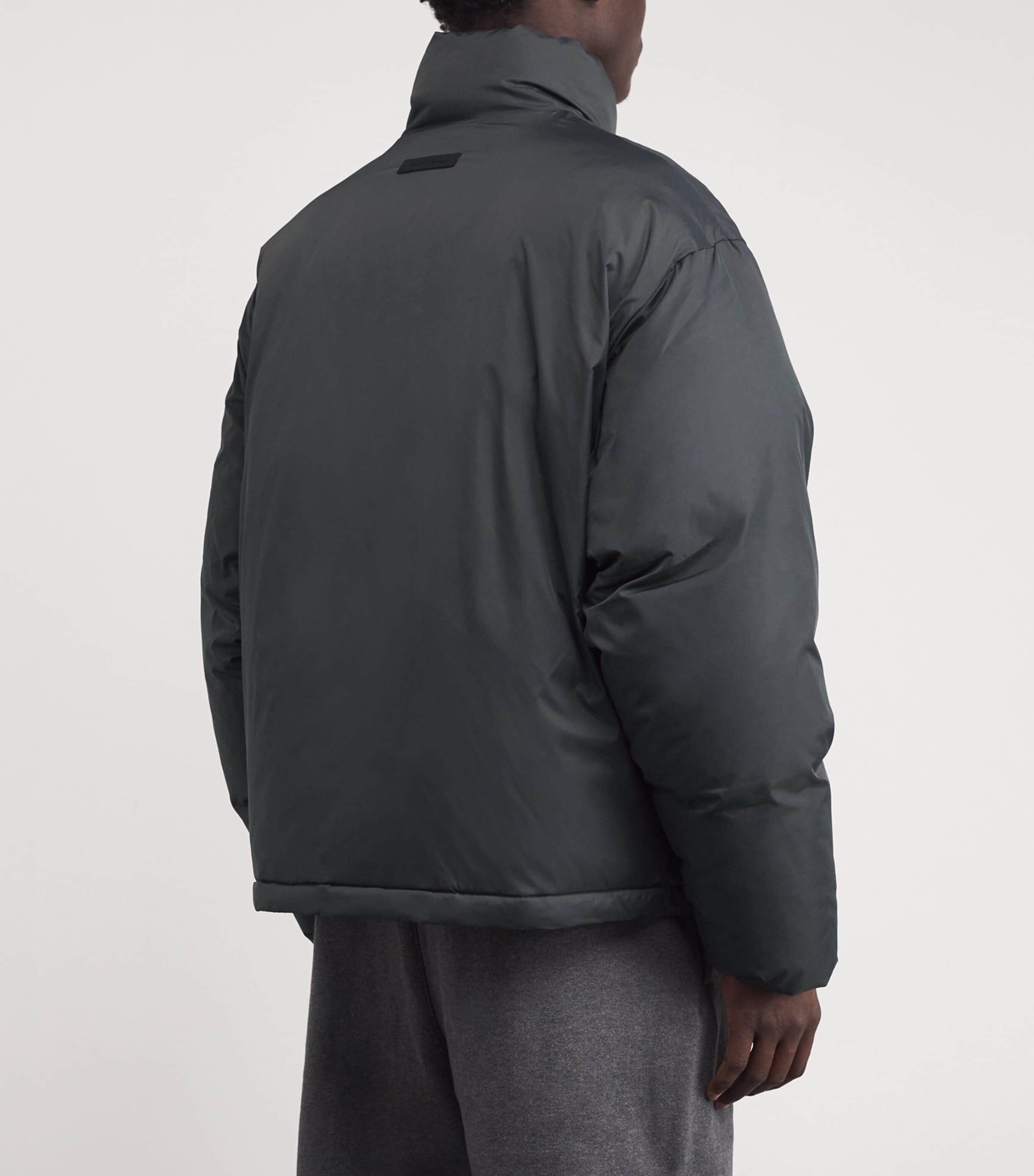 Down Drawstring Puffer Jacket IRON GREY Image 4
