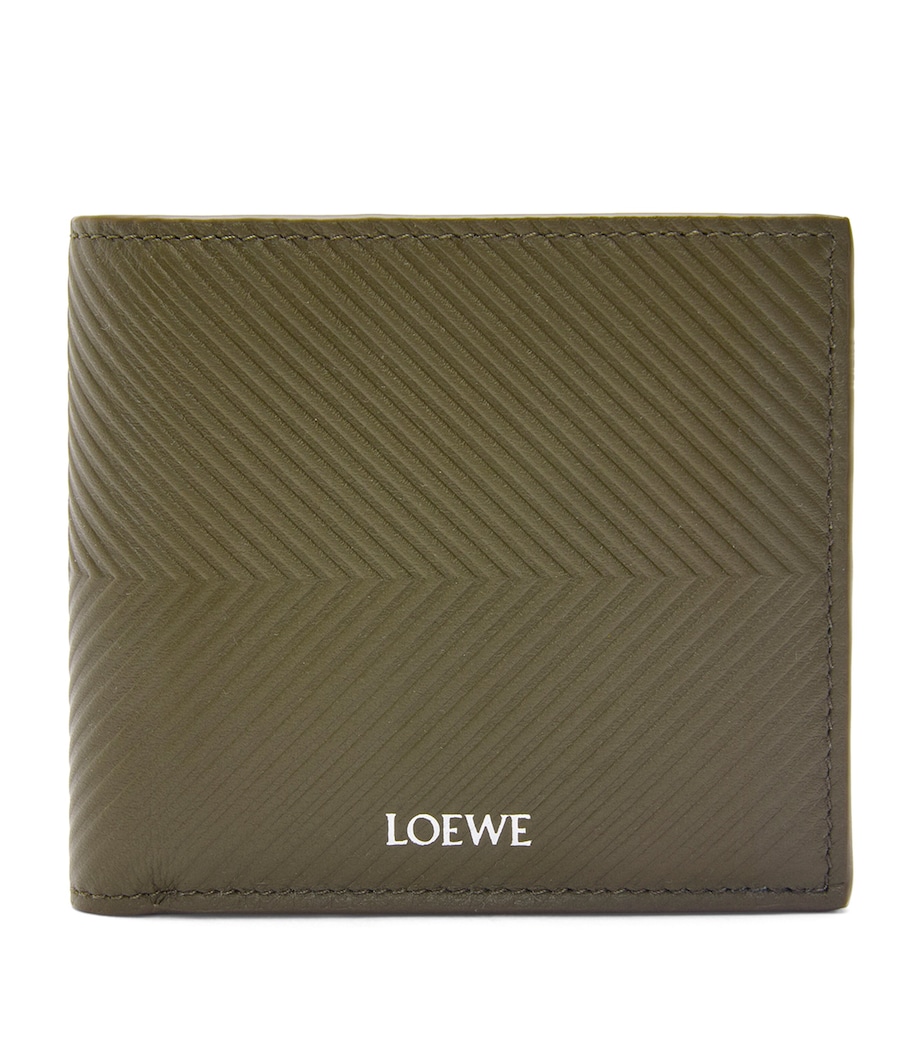 Textured Leather Bifold Wallet DARK KHAKI GREEN Image 1