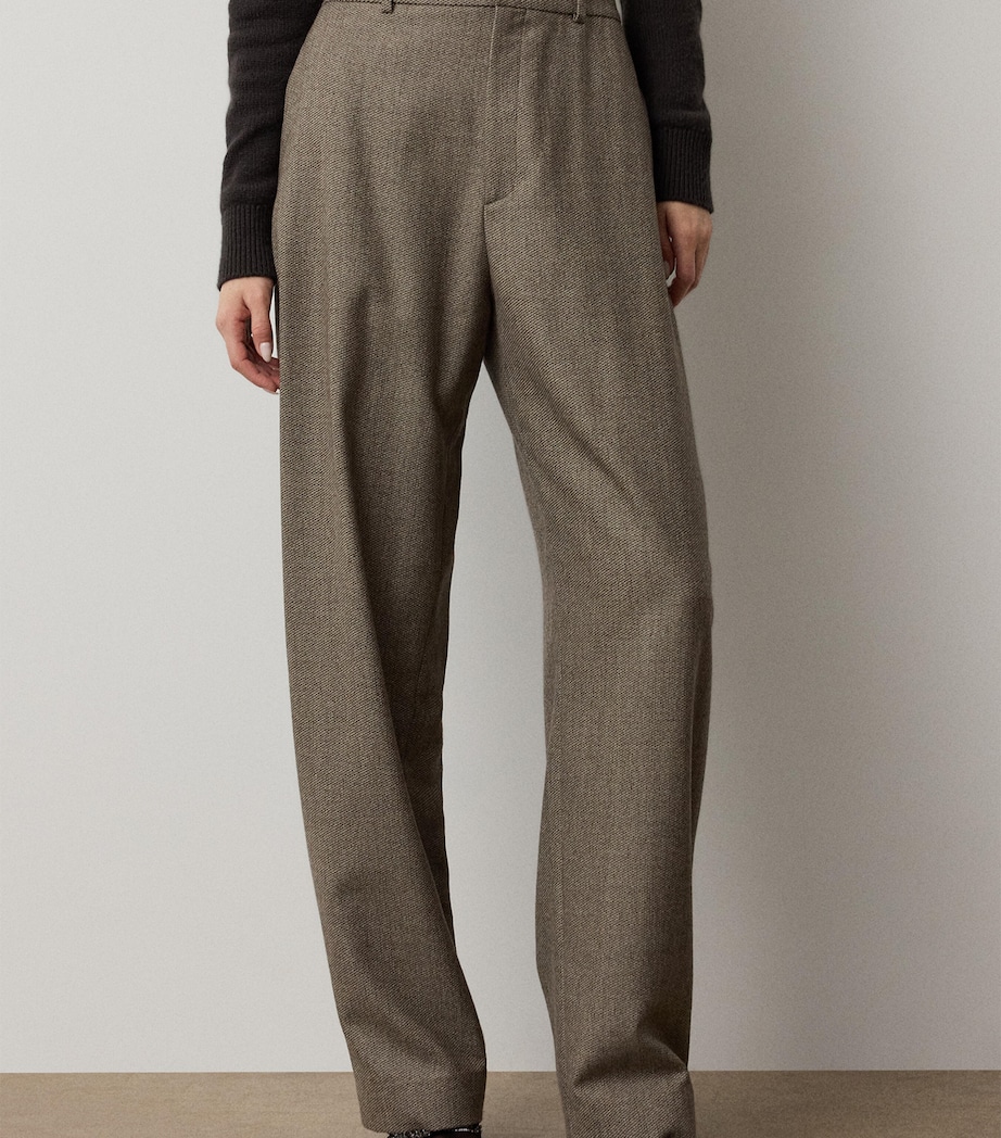 Ralph Lauren Collection Womens Tweed Leandre Trousers Taupe Multi Image 2
