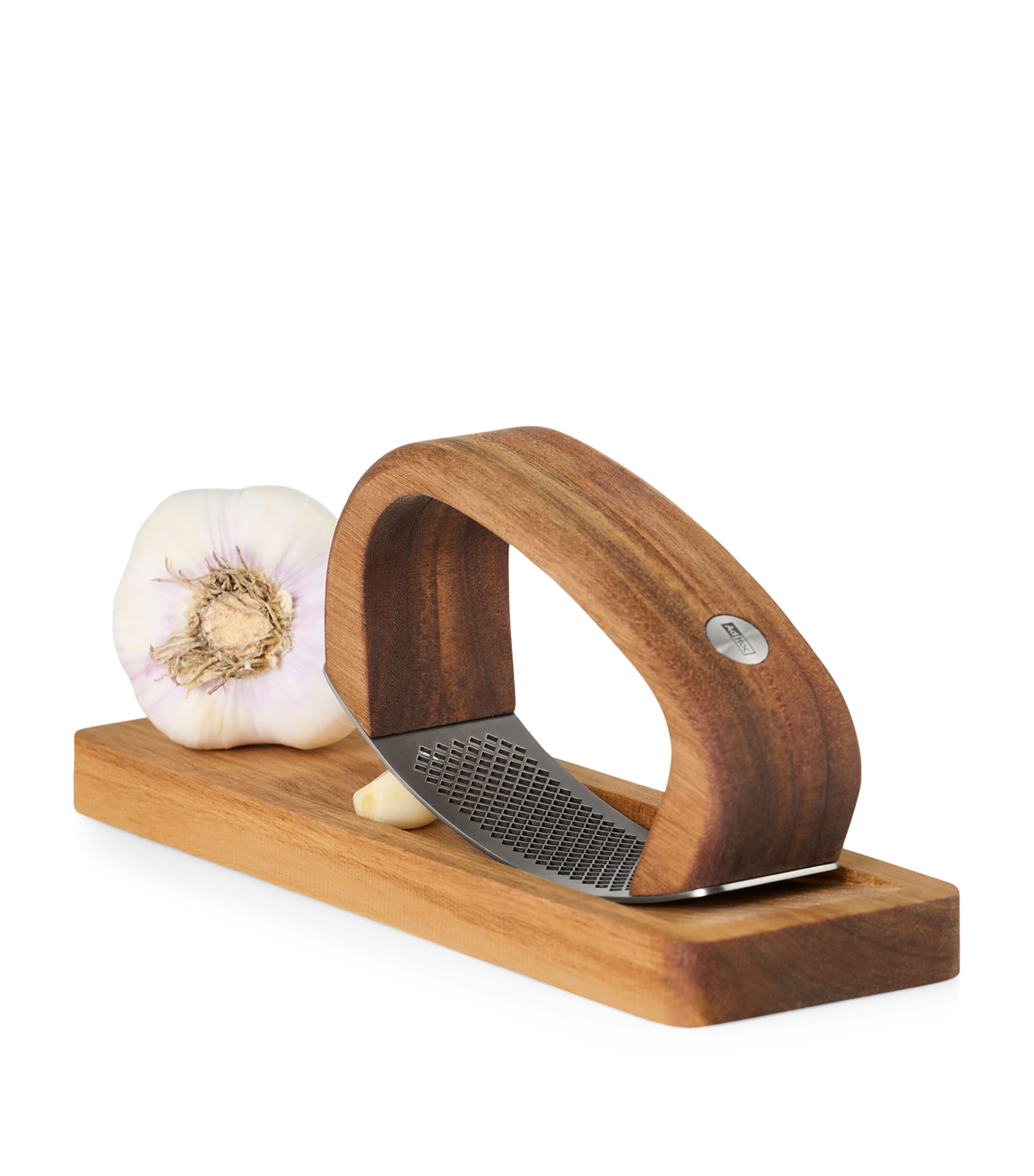 AdHoc Roccaalio Garlic Press and Board Wood Image 2