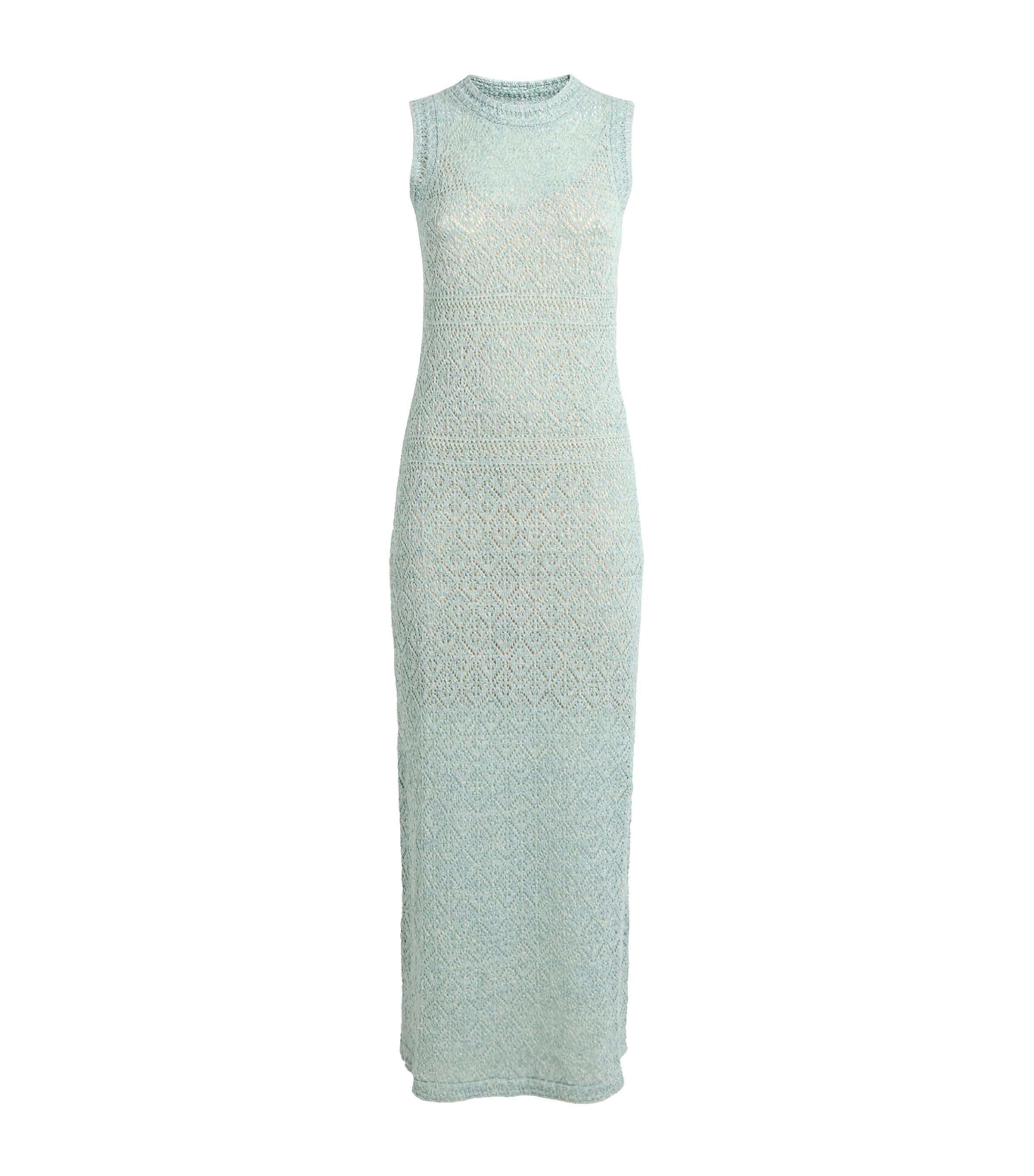 Eleventy Womens Linen-Blend Knitted Midi Dress Giada Image 1