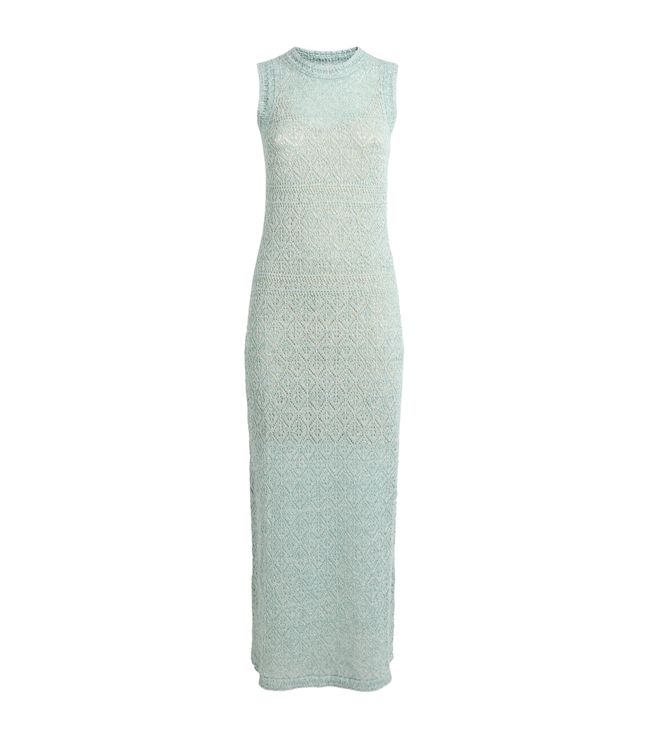 Eleventy Womens Linen-Blend Knitted Midi Dress Giada Image 1