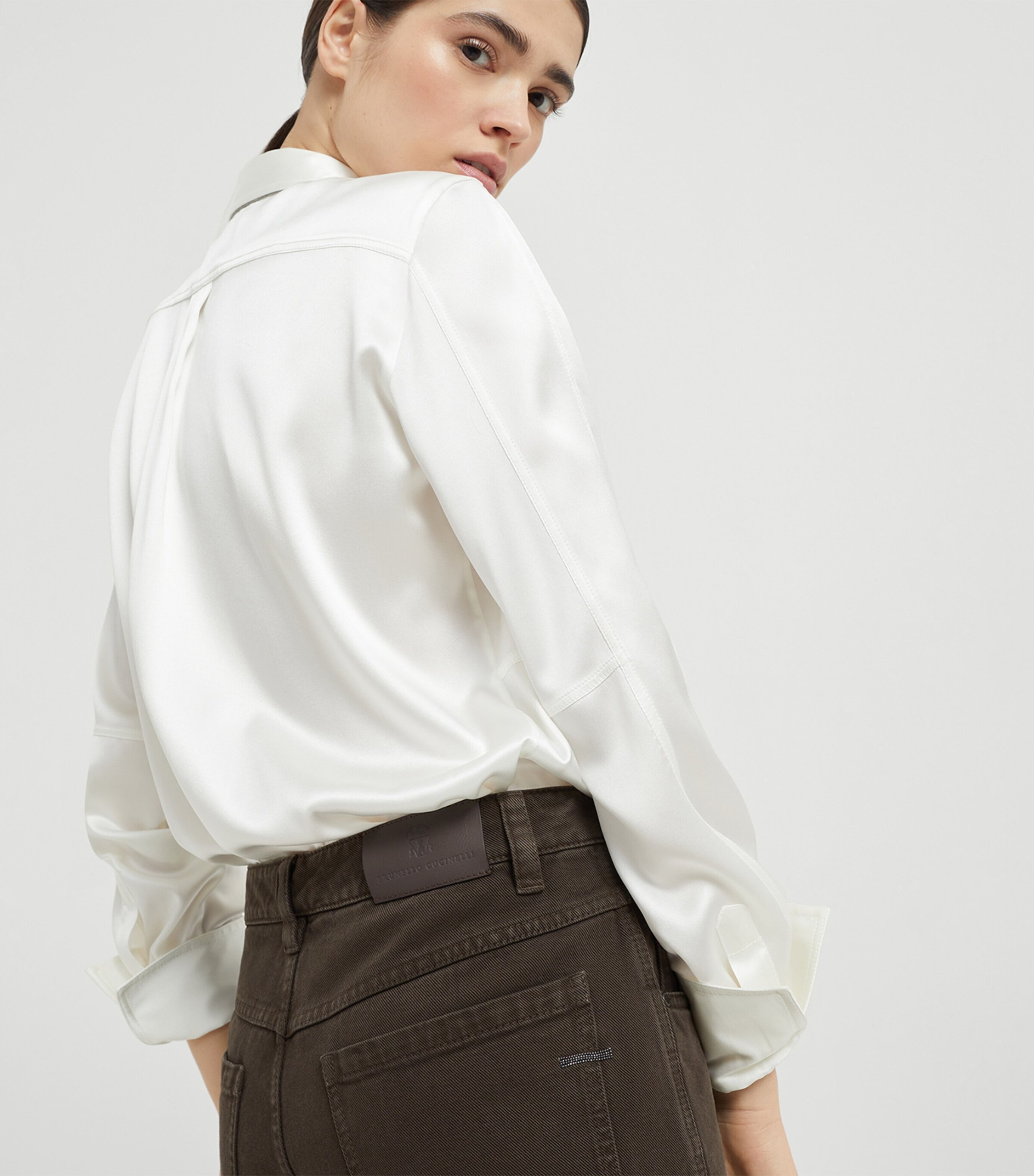 Brunello Cucinelli Womens Monili-Detail Jeans Image 5