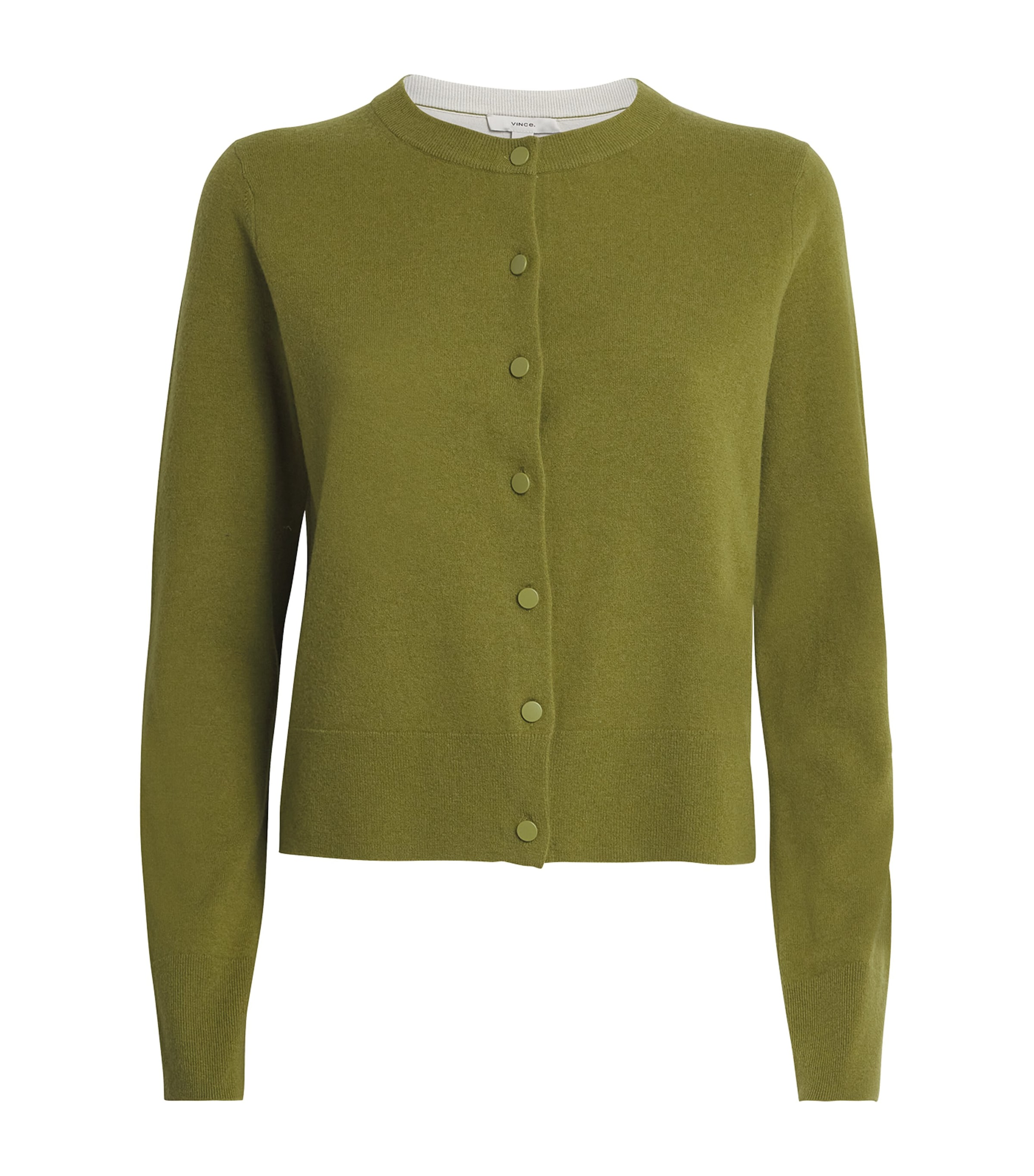 Shop Vince Wool-blend Cardigan In Ivory