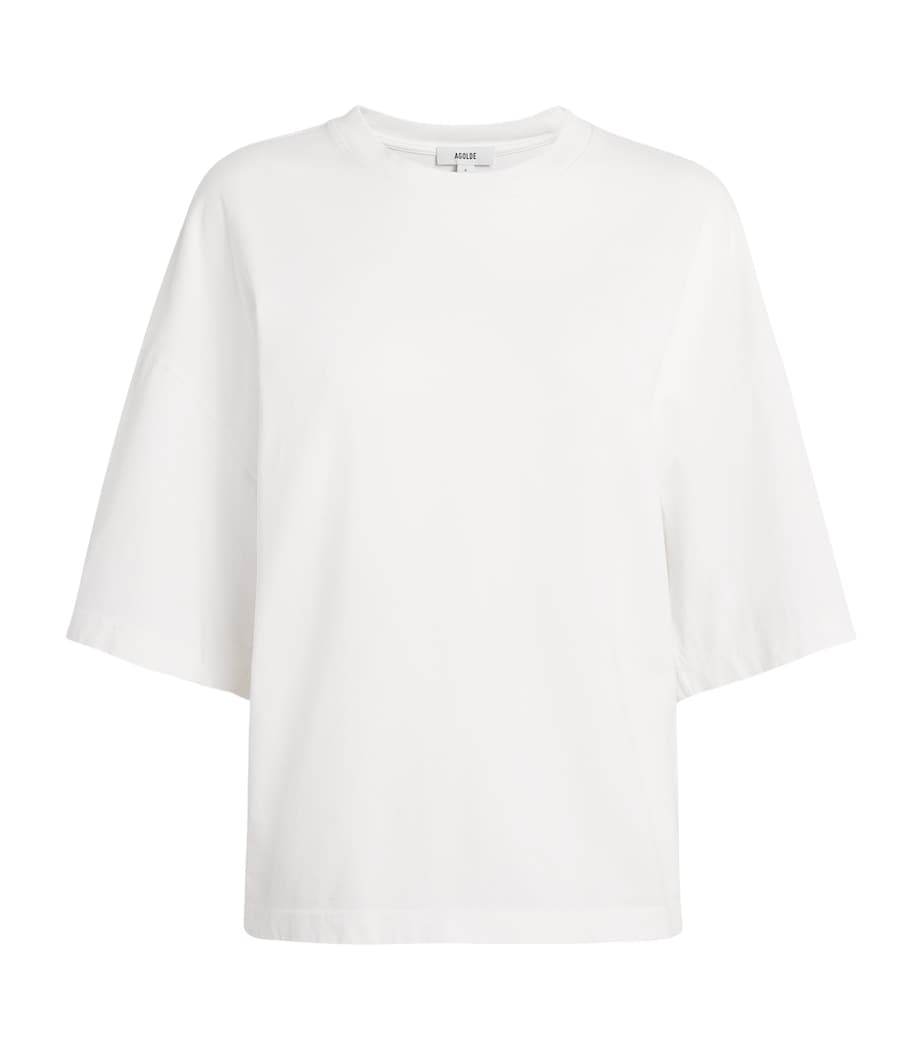AGOLDE Womens Cotton Ellery Corset T-Shirt White Image 1