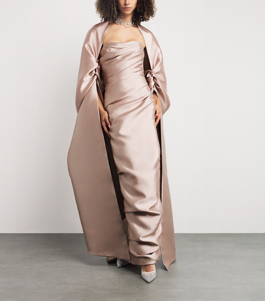 Draped Mikado Gown PINK Image 2