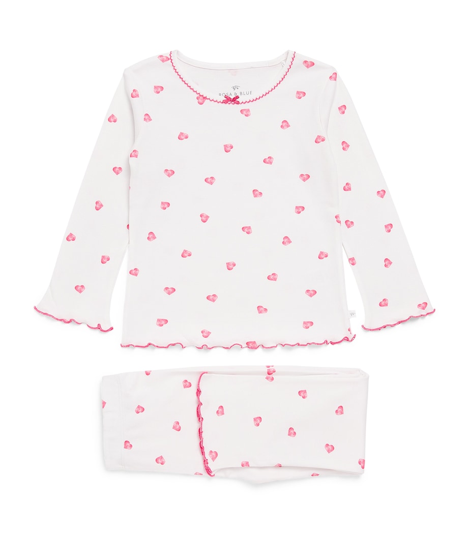 Rosa & Blue Hearts Pyjama Set (4-5 Years) Heart Image 1