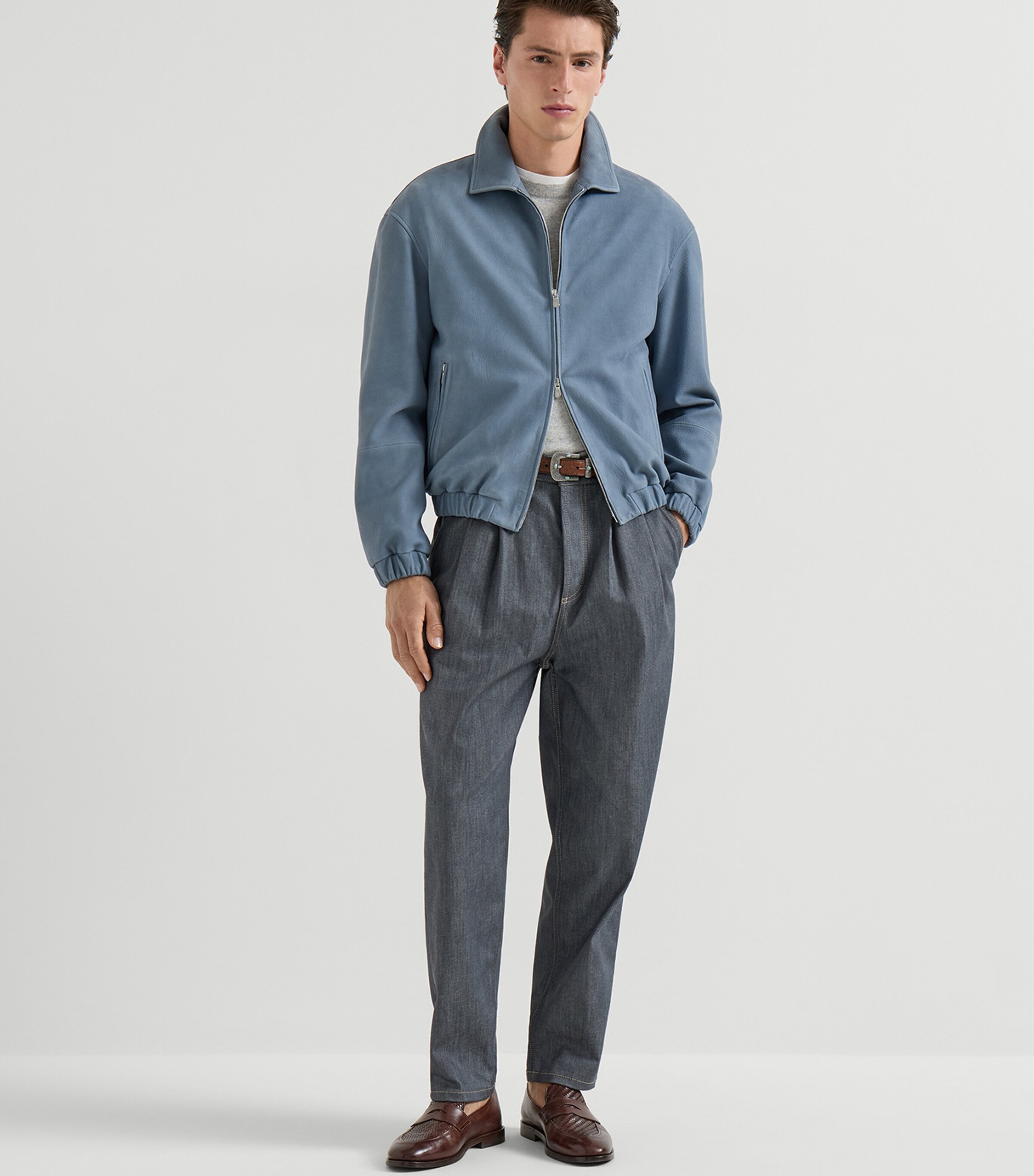 Brunello Cucinelli Mens Cashmere Crew-Neck Sweater Image 5
