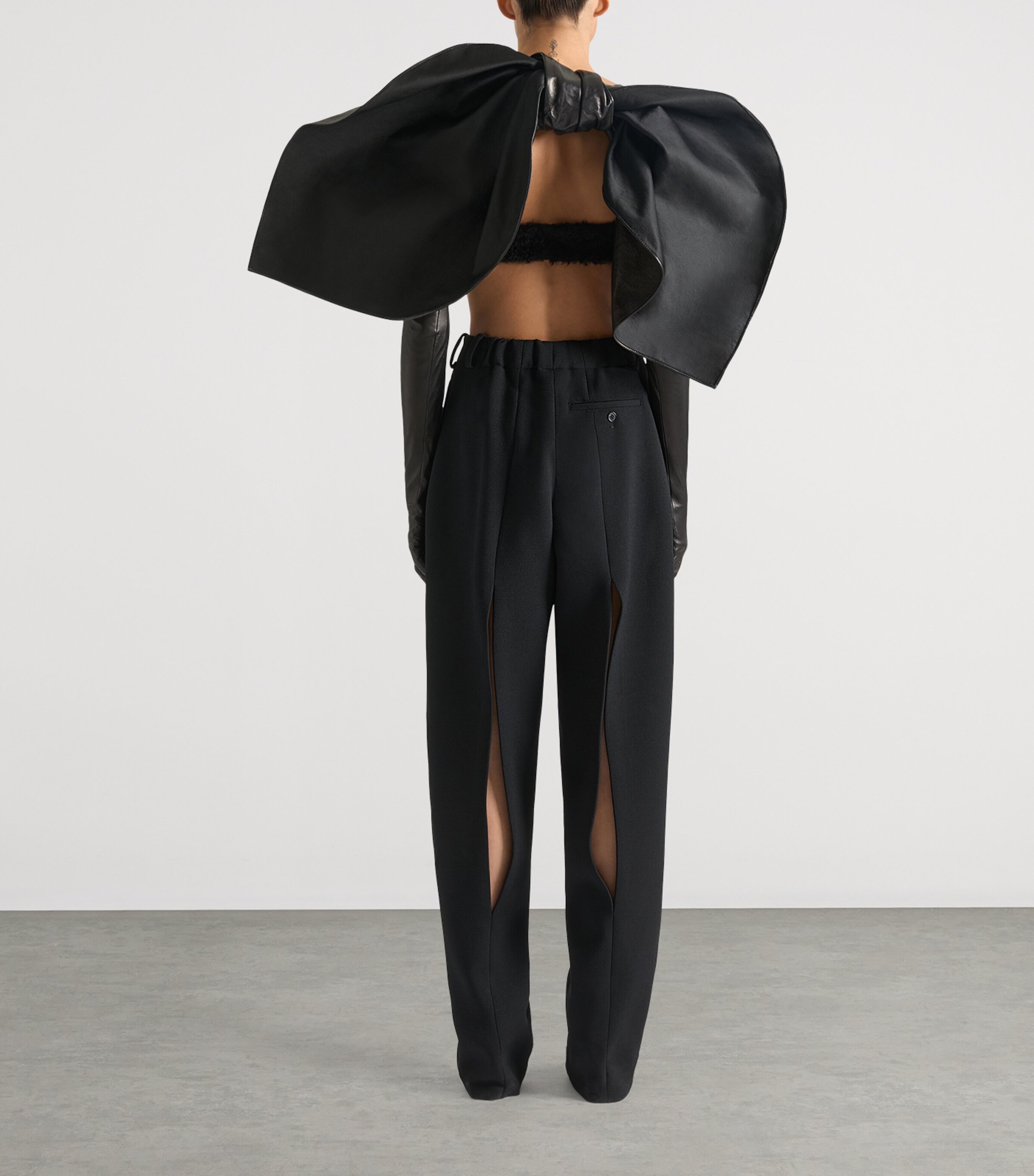 Givenchy Womens Mohair-Blend Bra Top Black Image 3