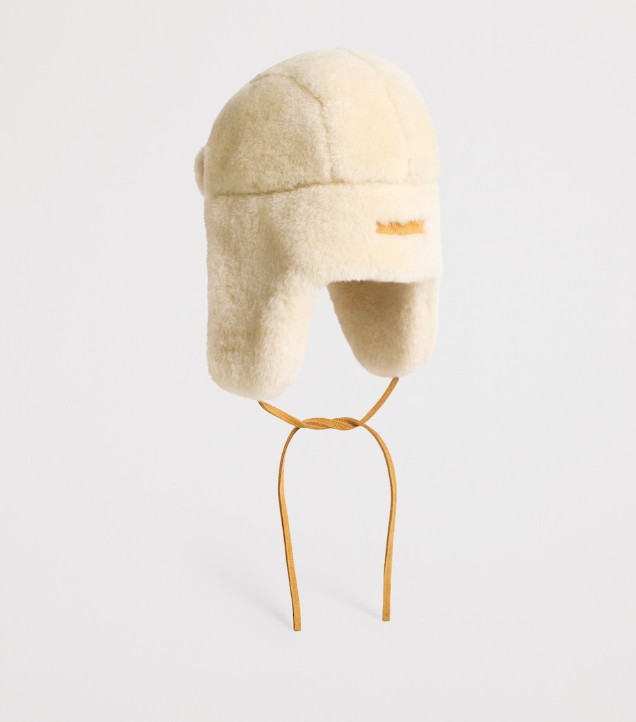 Shearling La Chapka Hat 110-OFF-WHITE Image 3