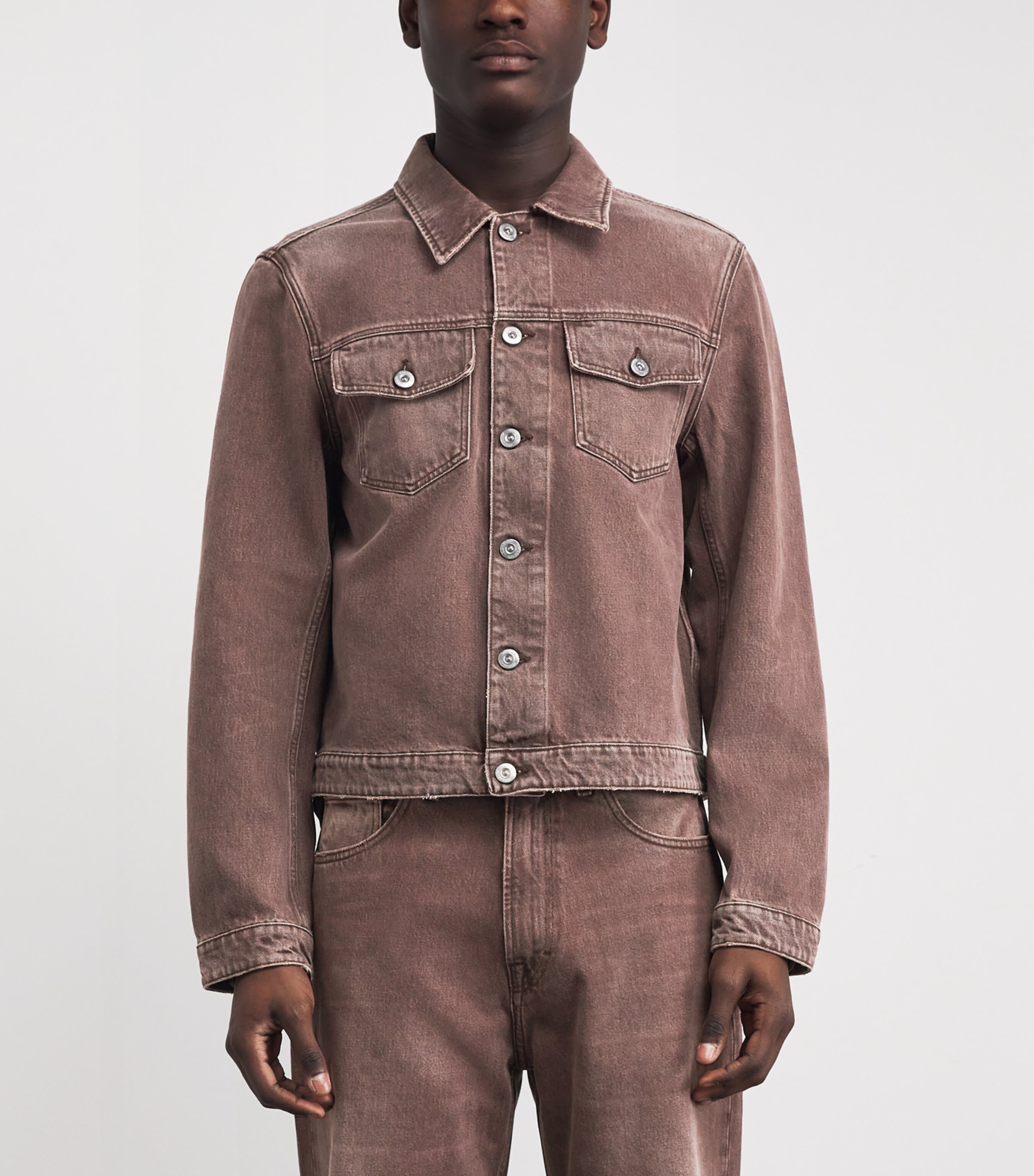 Origin Denim Jacket OVERDYED CHOCO MELON Image 3