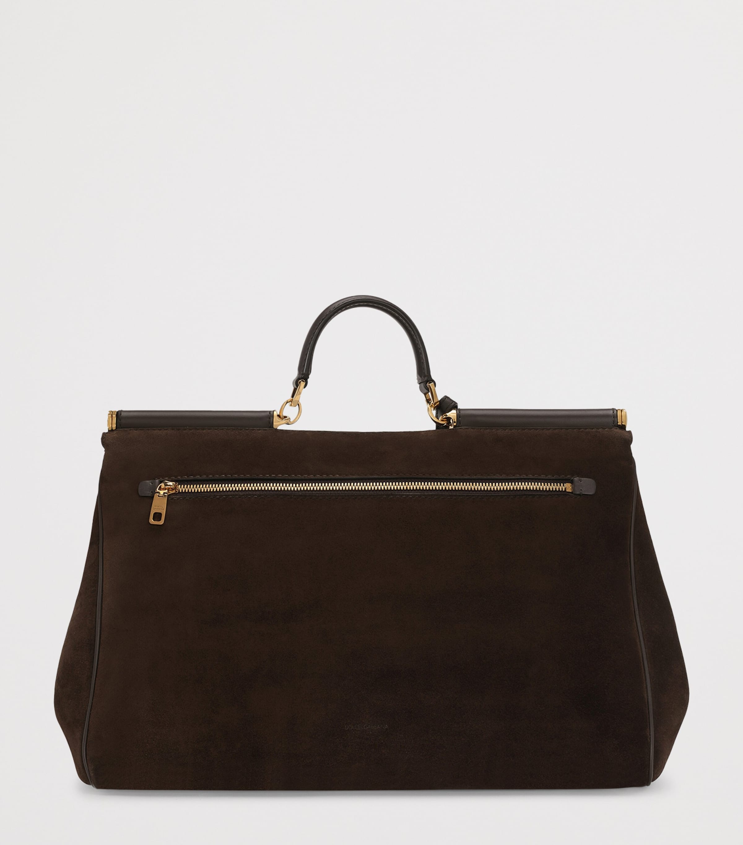 Suede My Sicily Top-Handle Bag 8M157-DARK BROWN Image 4