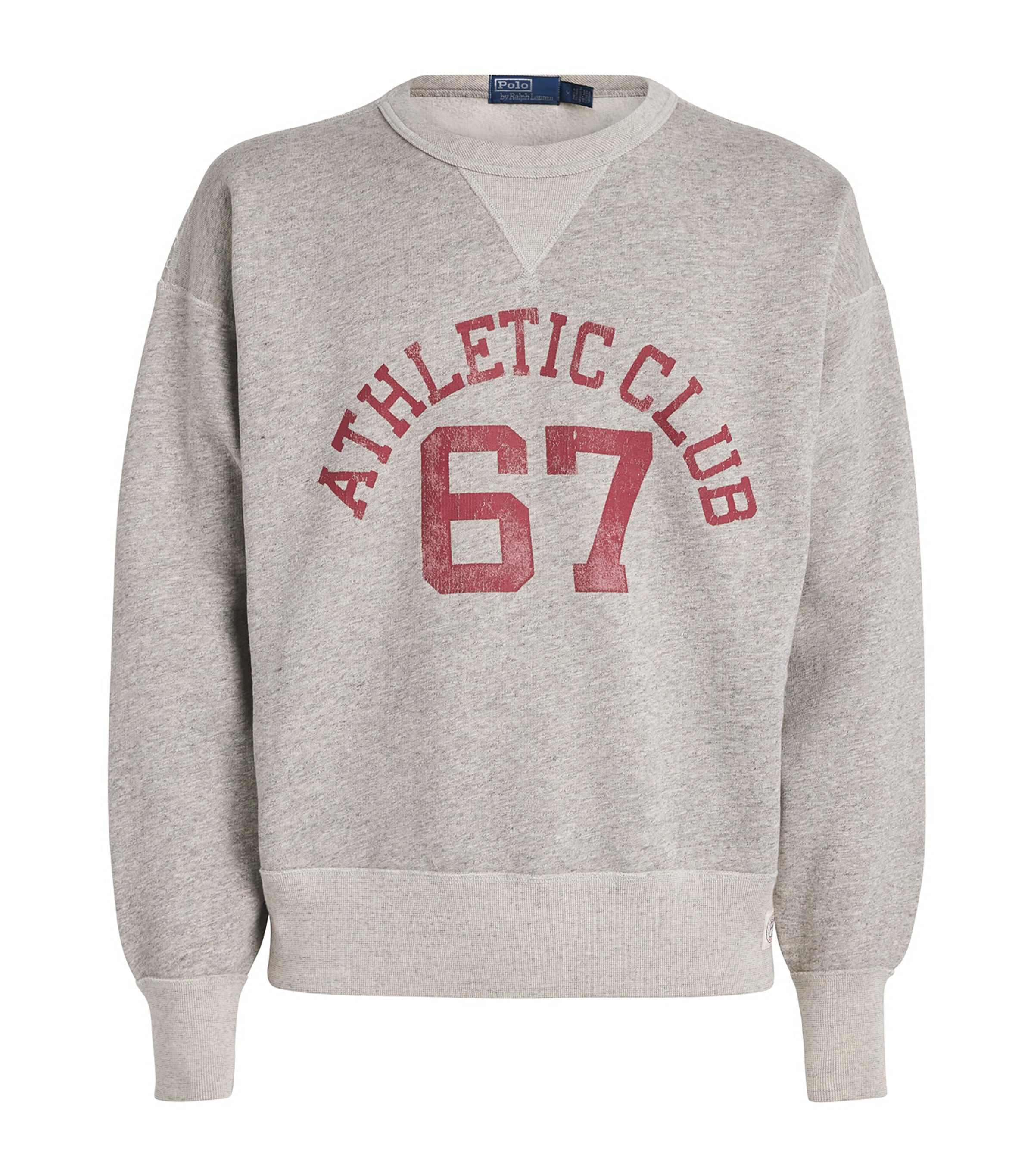 Polo Ralph Lauren Graphic Print Loopback Sweatshirt In Gray