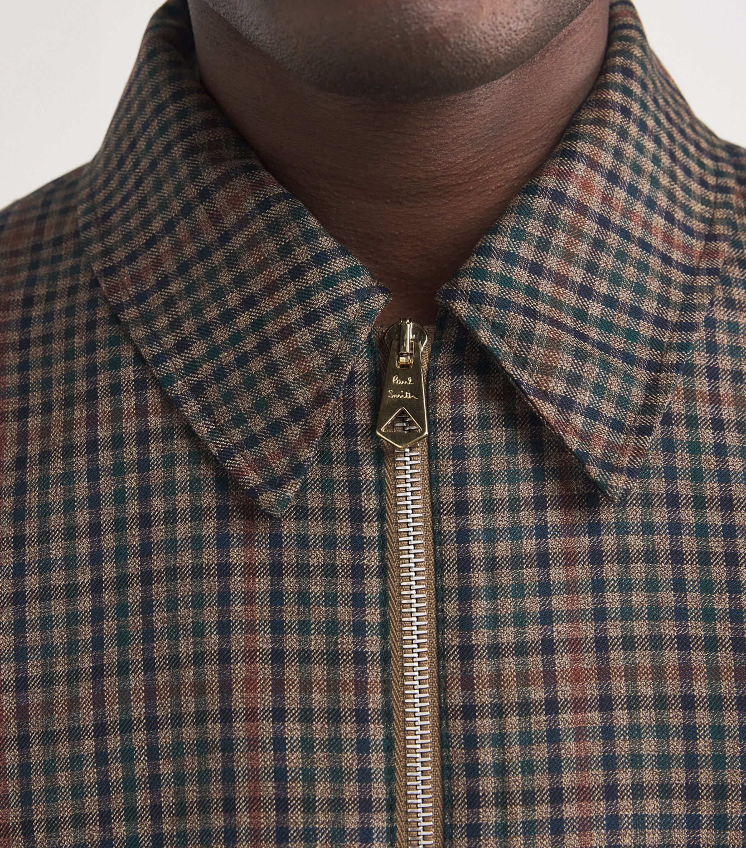 Wool Check Jacket 62_TAN Image 6