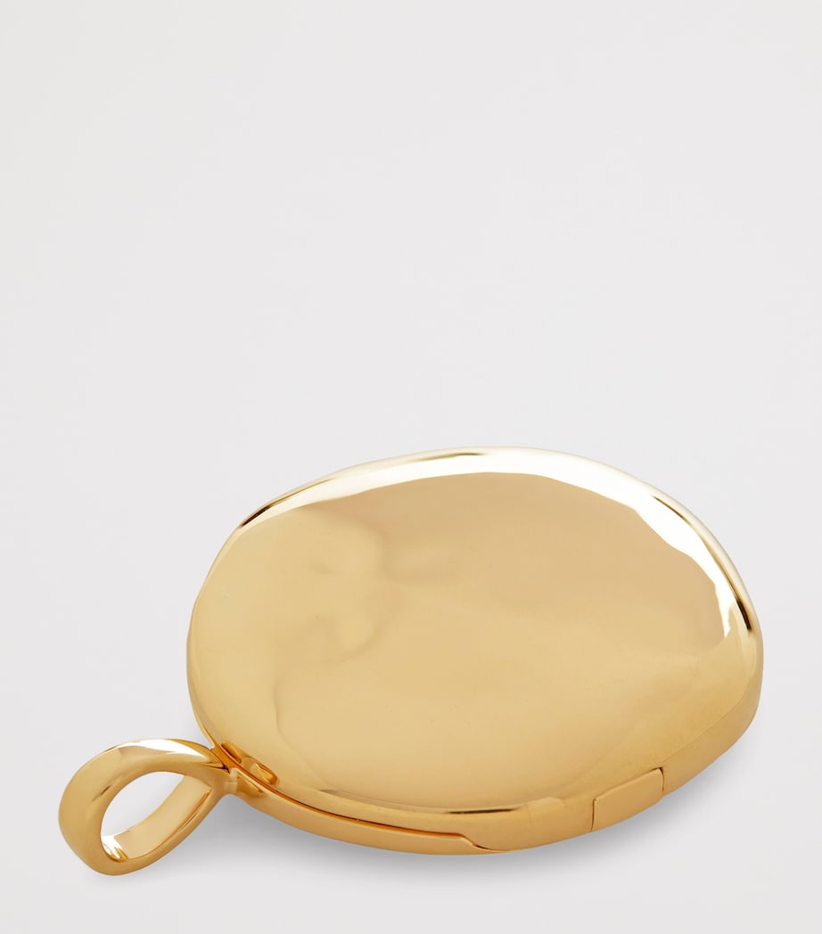 Gold Vermeil Deia Round Locket Pendant 18K GOLD VERMEIL Image 2