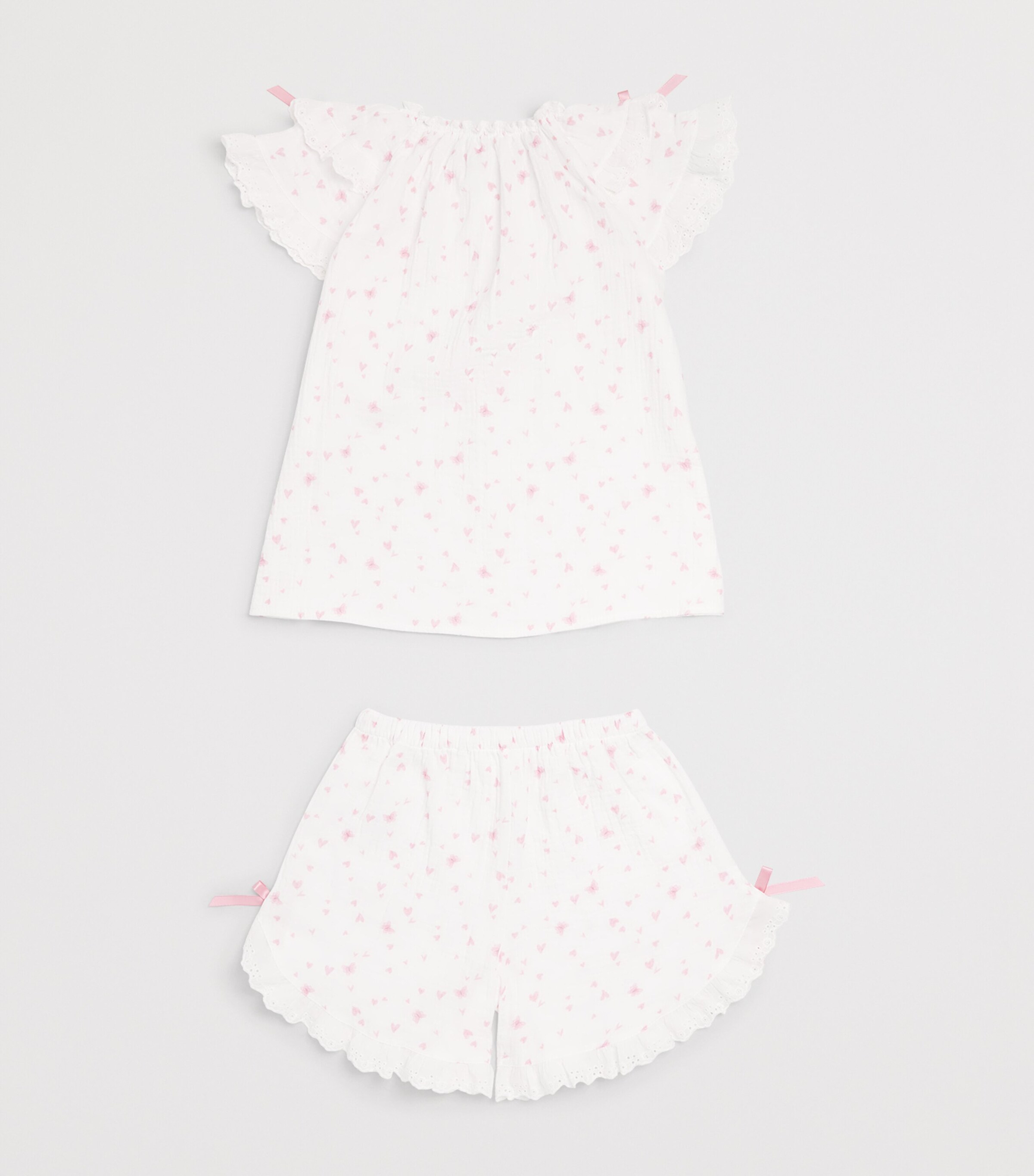 Cotton Eliana Pyjamas (2-14 Years) PINK HEARTS Image 2