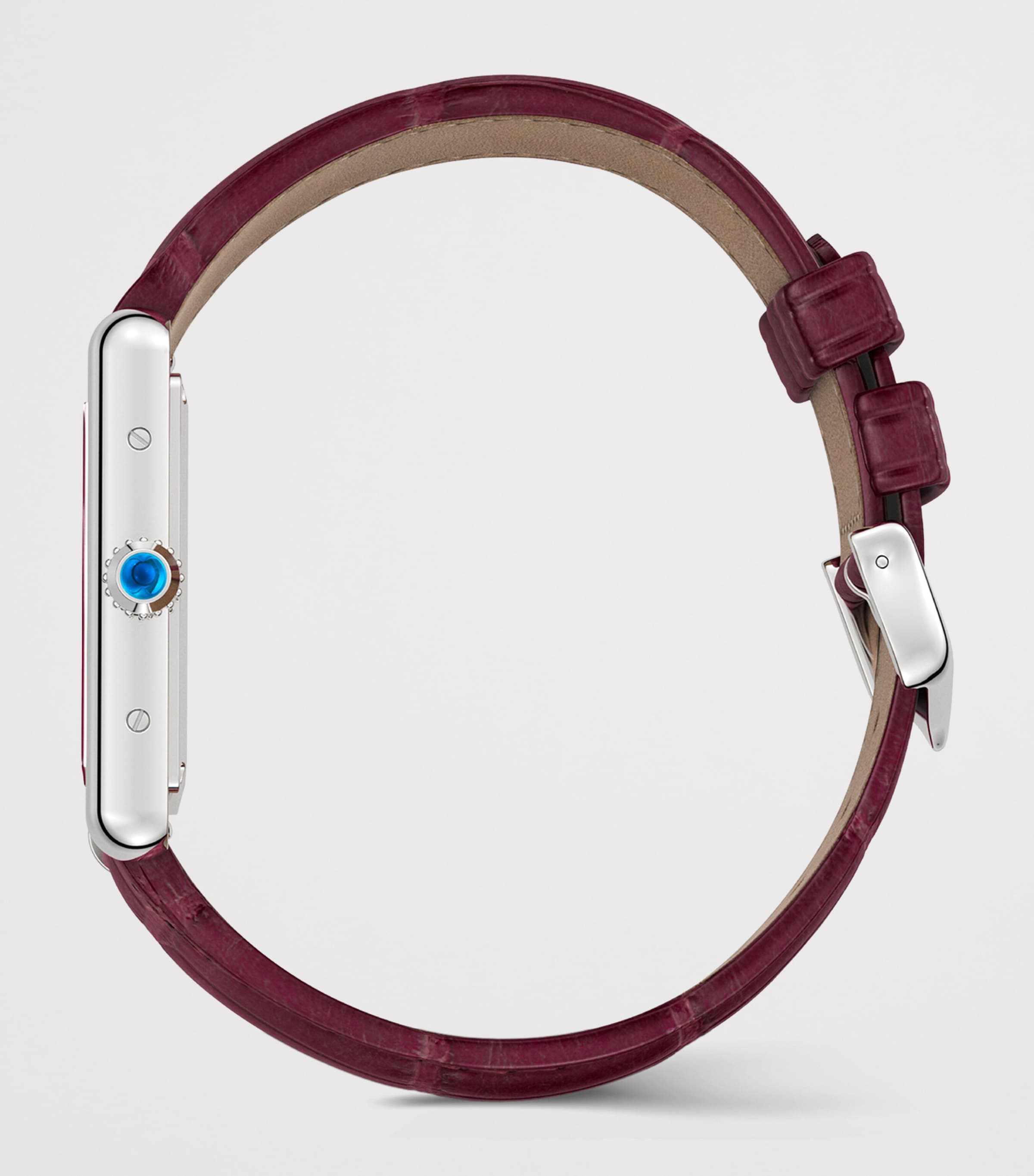 Cartier Large Stainless Steel Tank Must Watch 25.5mm Red Image 2