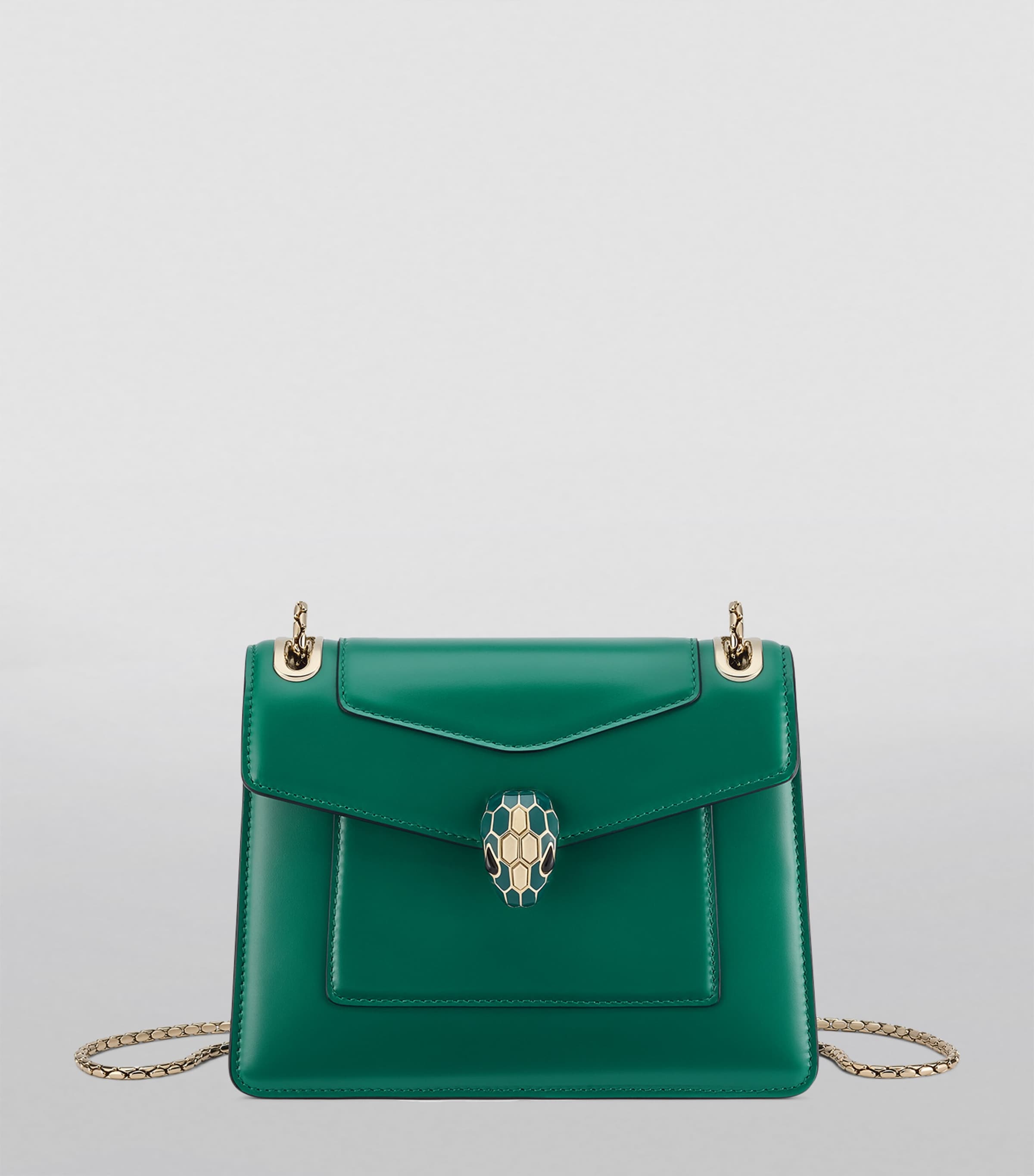 Leather Serpenti Forever Cross-Body Bag GREEN LIGHT Image 4