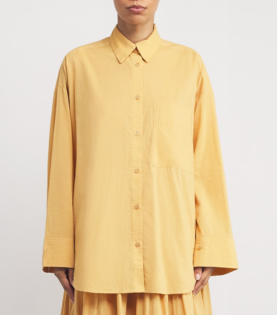 Organic Cotton Derris Shirt 1BP LIGHT CAMEL Image 3