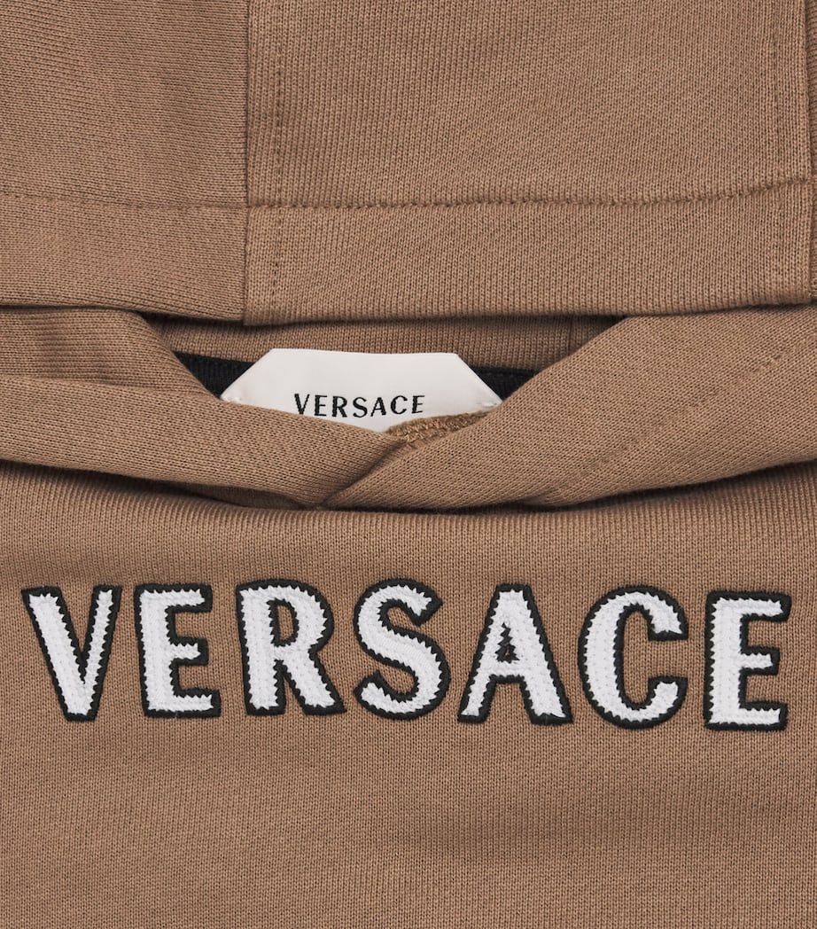 Versace Kids Cotton Embroidered Logo Hoodie (4-14 Years) Image 3
