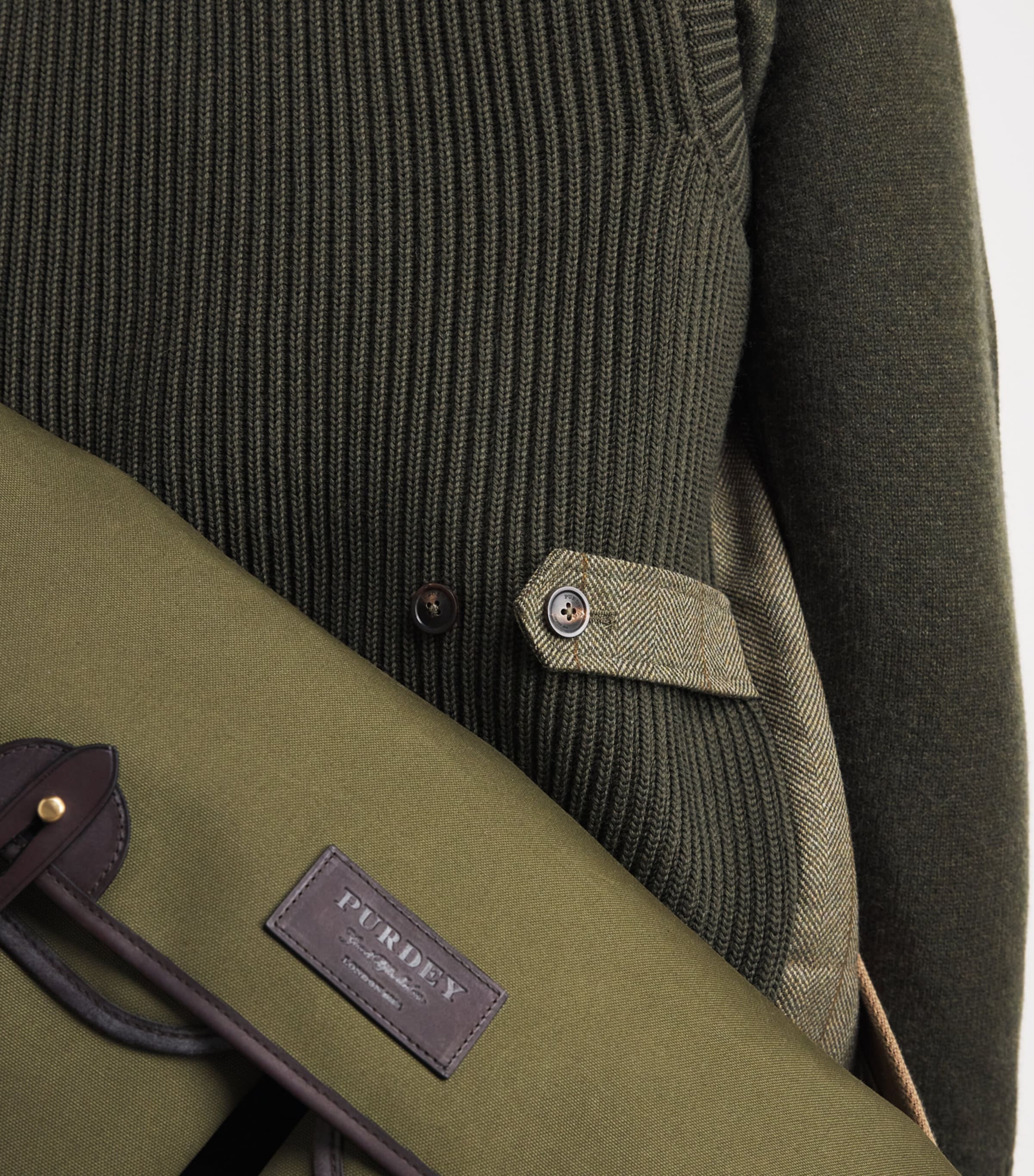 Purdey Mens Tweed-Front Clarges Gilet Cairn Tweed Image 6