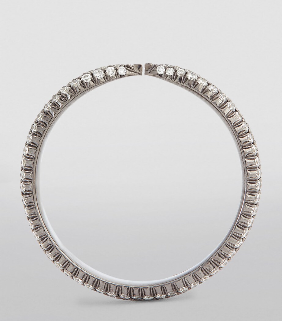 Eva Fehren Blackened White Gold and Diamond Kissing Claw Ring White Gold Image 2